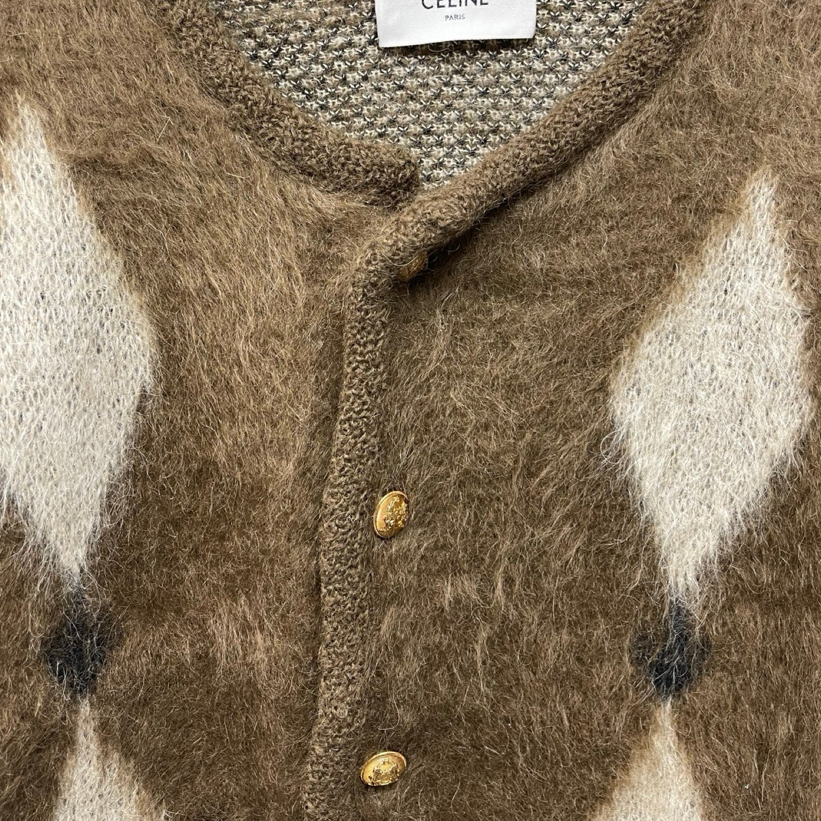 CELINE 2023AW Brushed Mohair Cardigan 2AD4S285W Size XS
