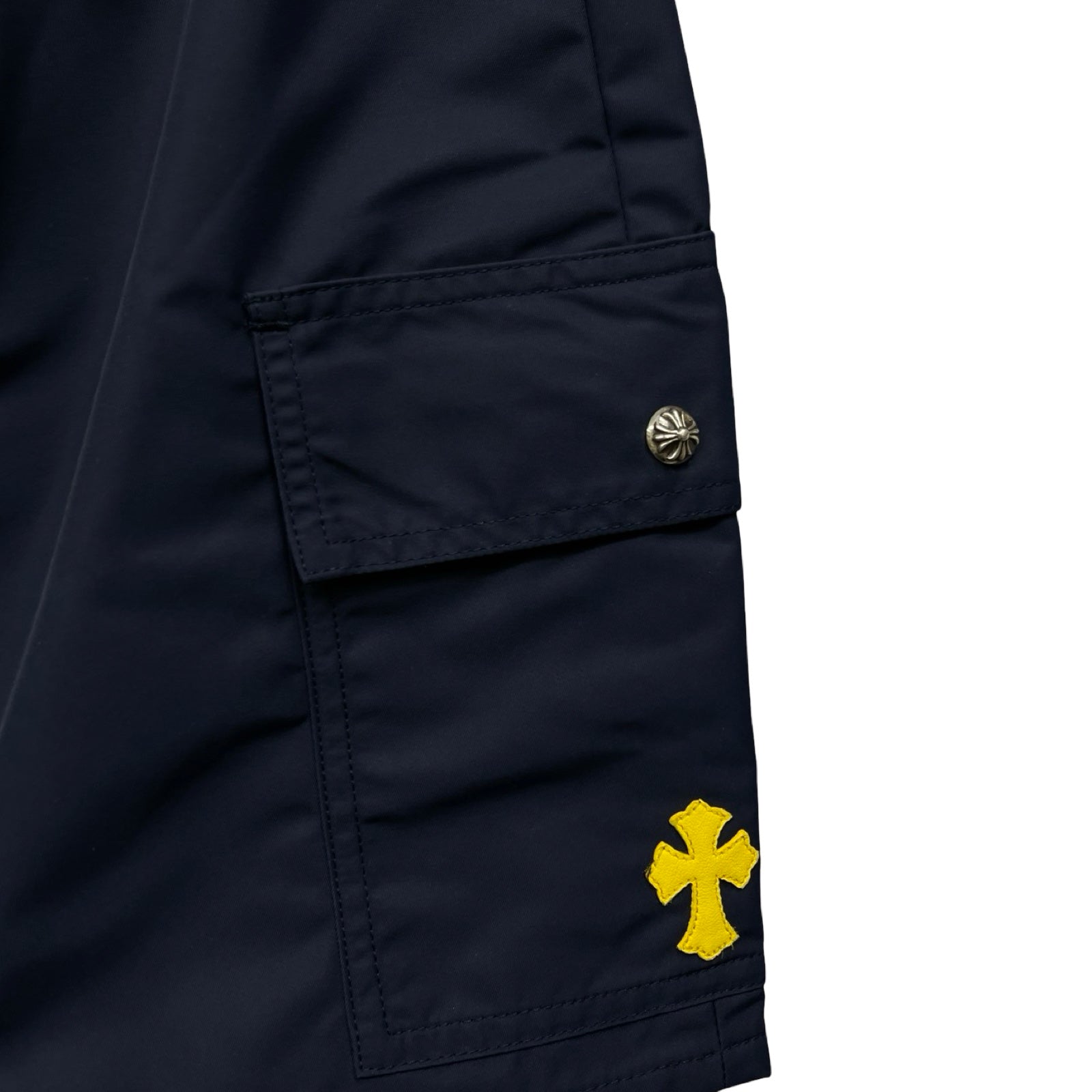 CHROME HEARTS Y NOT Yellow Cross Patch Nylon Skirt Size 27