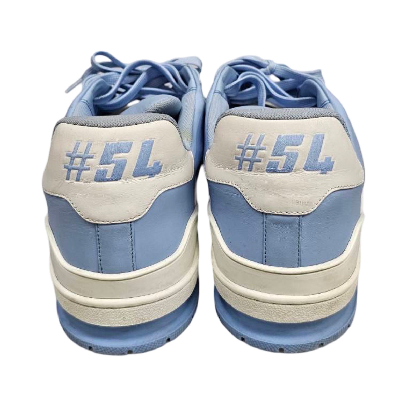 LOUIS VUITTON 2022SS LV Trainer #54 Light Blue White Sneakers 1AAHSJ Size 10 1/2
