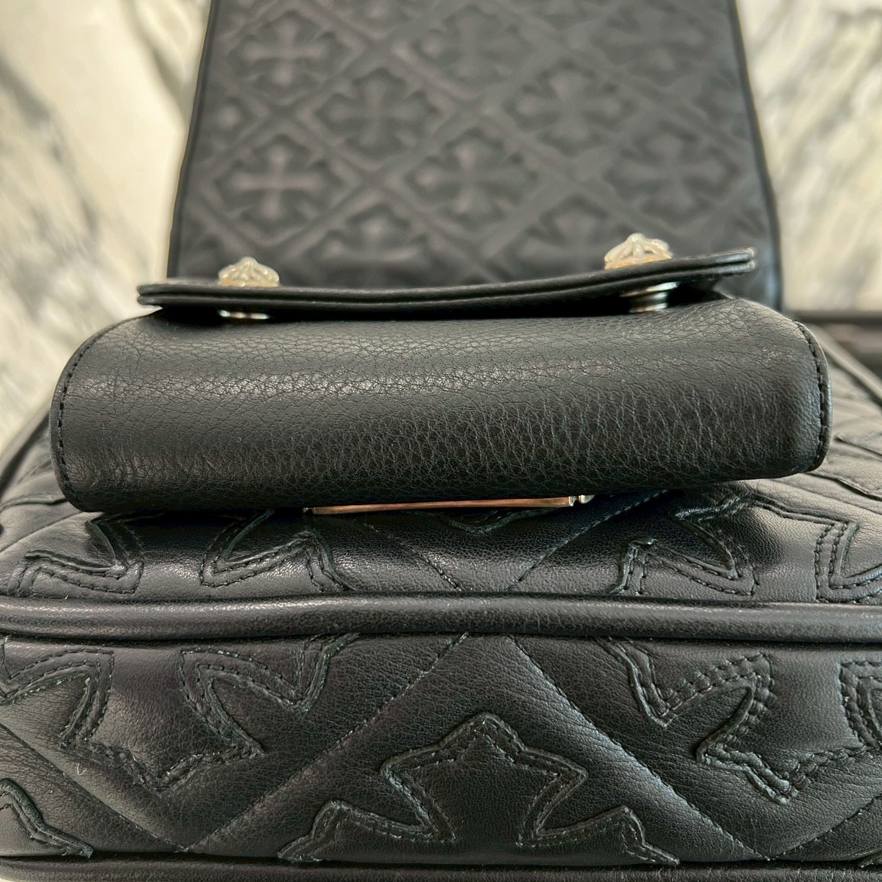 CHROME HEARTS Wave Mini Cross Ball Wallet クロムハーツ ウェーブ ミニ クロスボール ウォレット