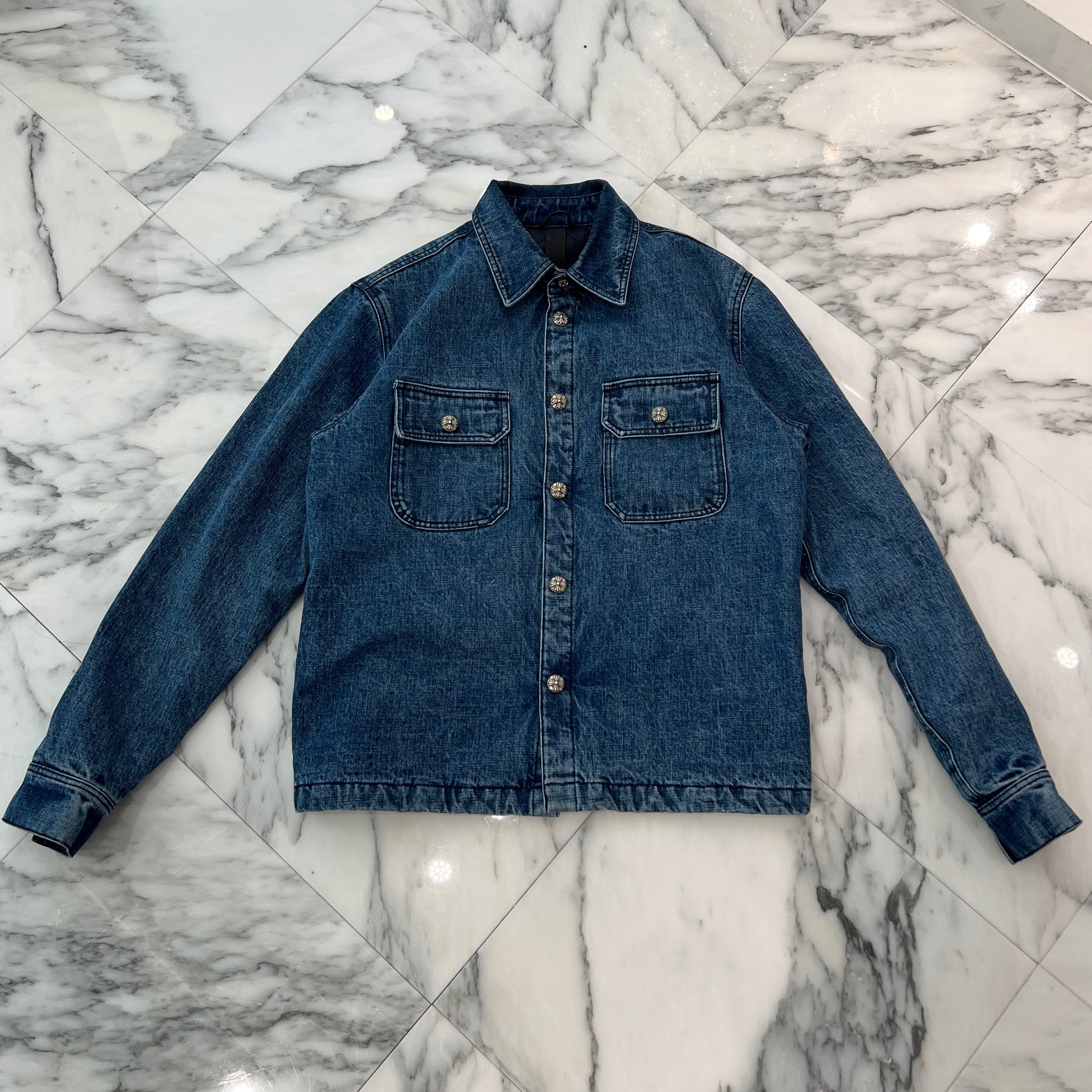 CHROME HEARTS WORK DOG DAD WASH Denim Jacket Size S クロムハーツ ワーク ドッグ ダッド ウォッシュ デニムジャケット サイズS