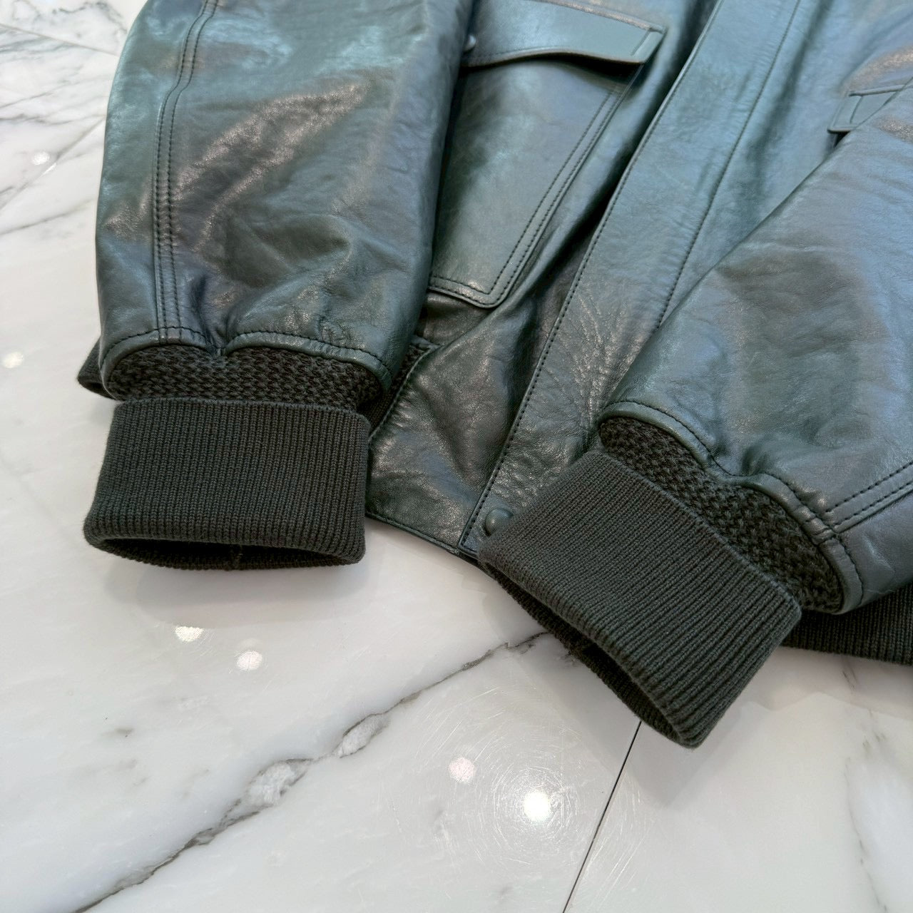 Berluti Grained Leather Flight Jacket Blouson R23LBL118 Size R52 ベルルッティ グレインレザー フライトジャケット ブルゾン サイズR52