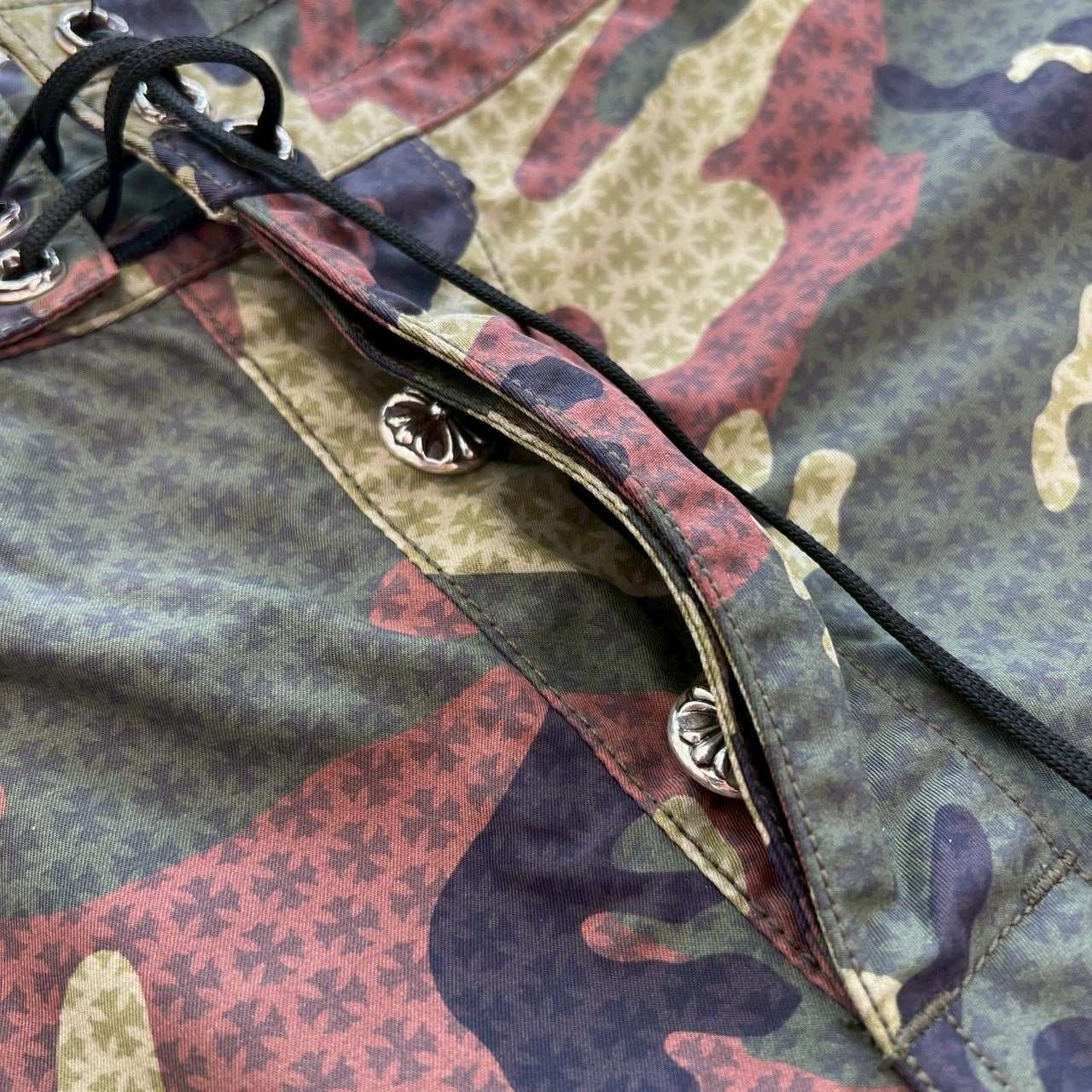 CHROME HEARTS SURF BRITCHES CH PLUS Camouflage Nylon Swim Shorts Size 34 クロムハーツ サーフ ブリーチズ CHプラス カモフラージュ ナイロン スイムショーツ サイズ34