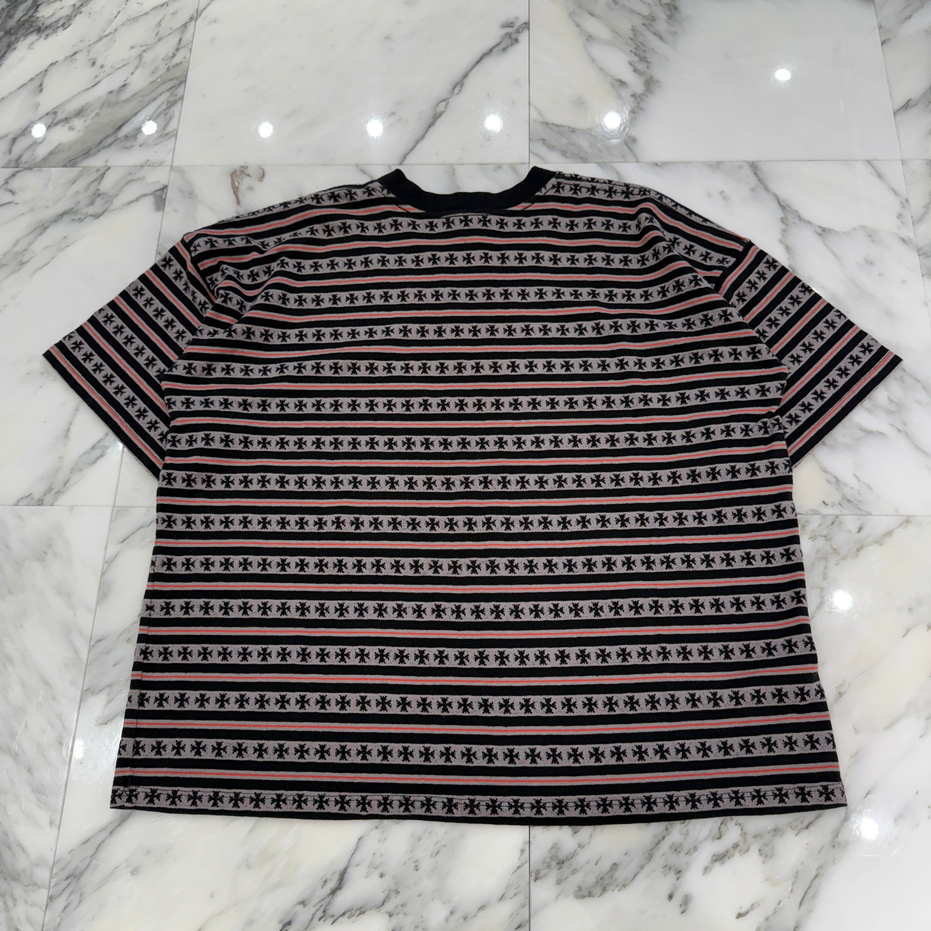 CHROME HEARTS × MATTY BOY Y Not Stripe CH Plus Tee Size M クロムハーツ×マッティボーイ ワイノット ストライプ CHプラス Tシャツ サイズM