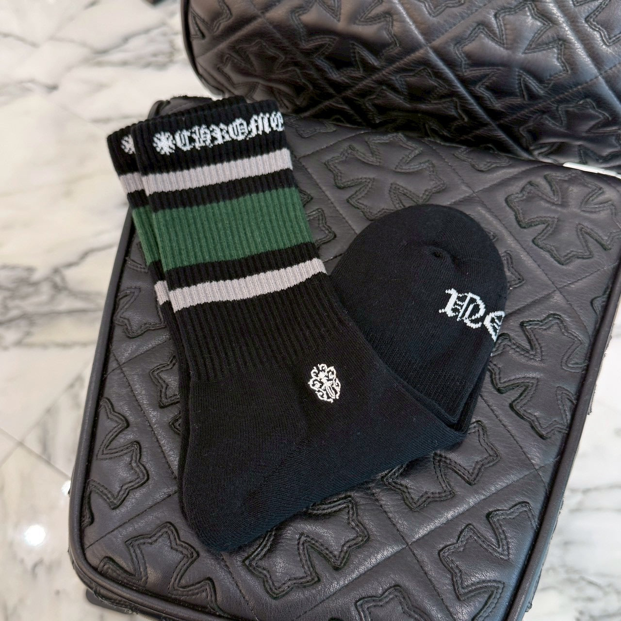 CHROME HEARTS Vine Dagger Embroidery Fuck You Socks Size M (25cm-27cm) クロムハーツ ヴァインダガー刺繍 ファックユーロゴ ソックス サイズM (25cm-27cm)