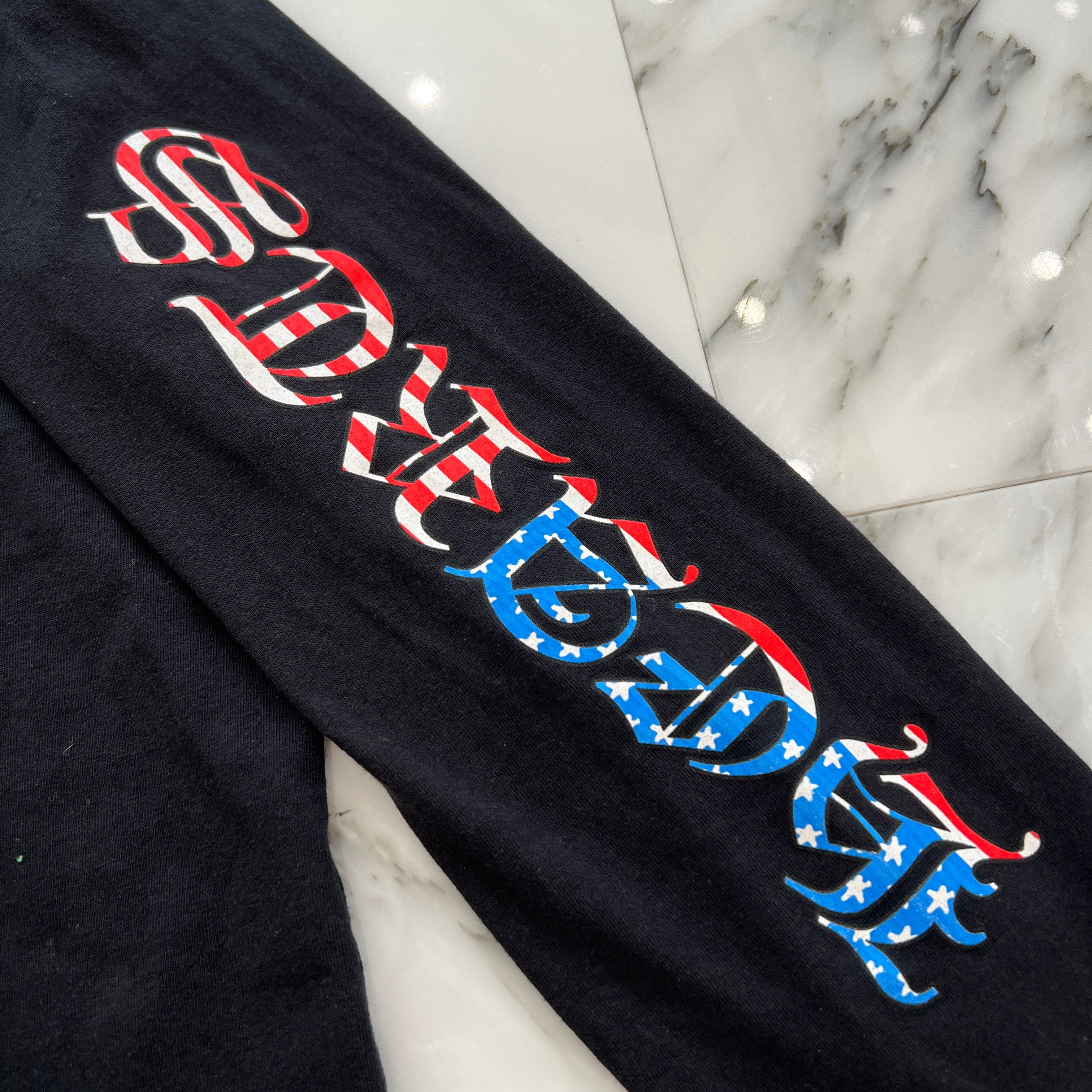 CHROME HEARTS American Flag Back Scroll Logo Label Long Sleeve Tee Size XL クロムハーツ アメリカンフラッグ バックスクロール ロゴラベル ロングスリーブ Tシャツ サイズXL