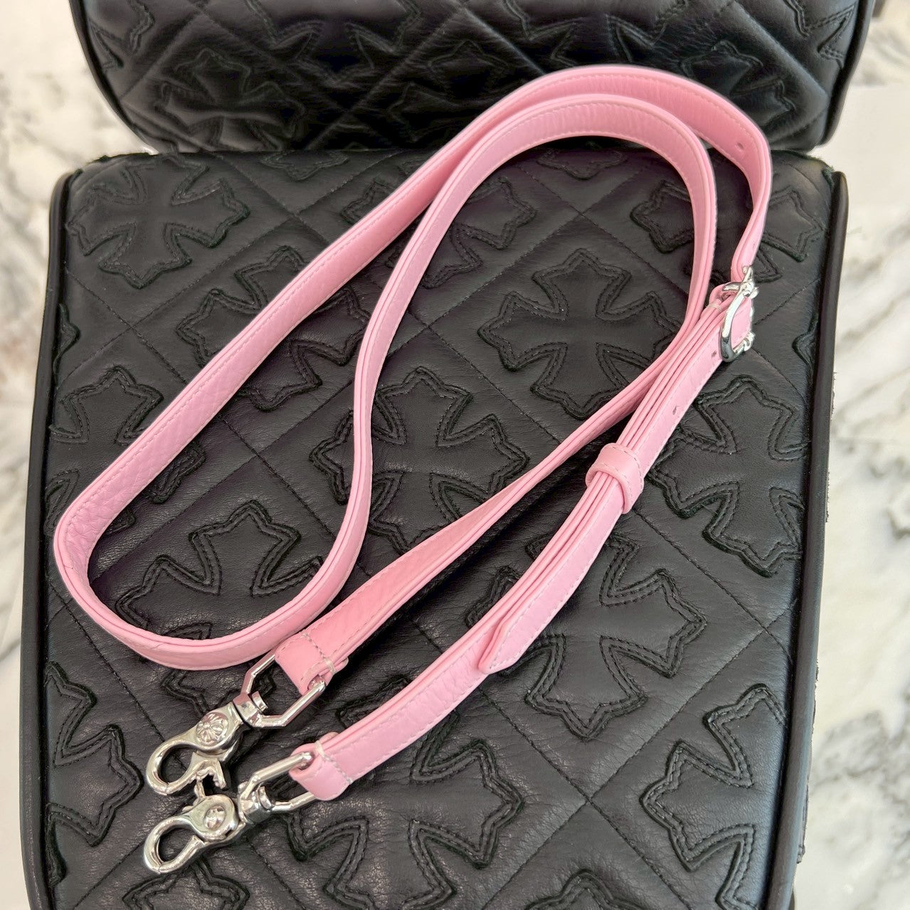 CHROME HEARTS TAKAMINI 3 Cemetery Cross Patch Leather Shoulder Bag クロムハーツ タカミニ 3セメタリークロスパッチ レザーショルダーバッグ