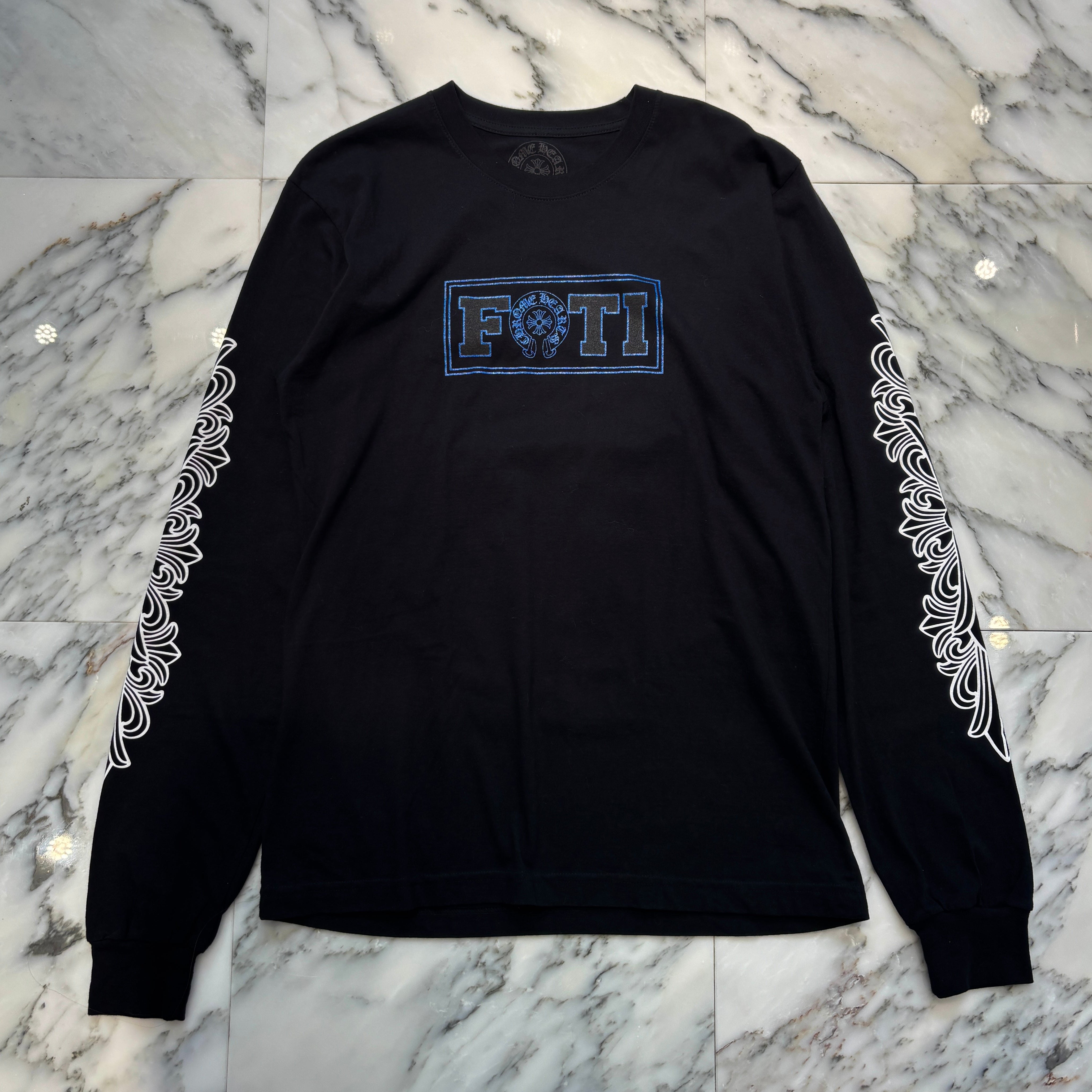 CHROME HEARTS FOTI MAHALIA Floral Cross Long Sleeve Tee Size L クロムハーツ フォティ マハリア フローラルクロス ロングスリーブTシャツ サイズL