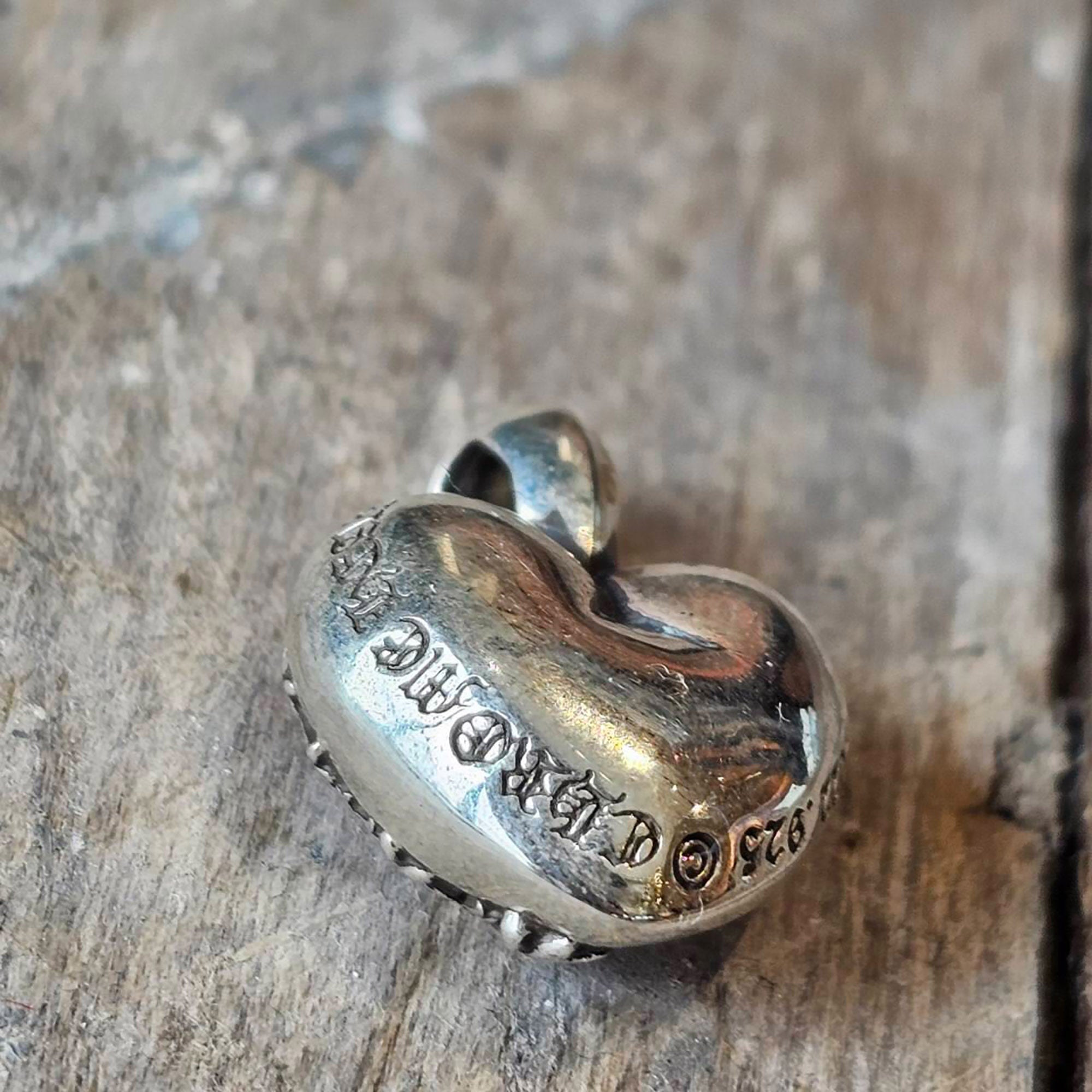 CHROME HEARTS Cemetery Cross Viny Heart Charm Pendant Top クロムハーツ セメタリークロス ヴィニーハート チャーム ペンダントトップ