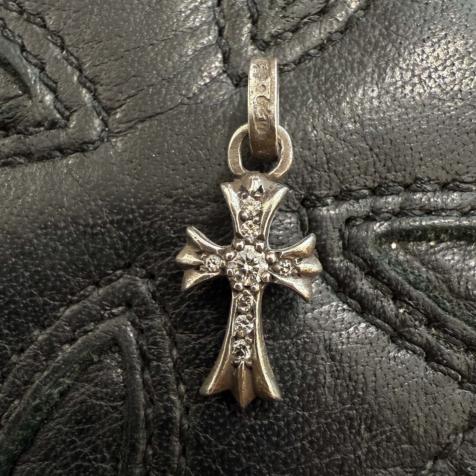 CHROME HEARTS Baby Fat Cross Pave Diamond Pendant Top クロムハーツ ベビーファット クロス パヴェダイヤモンド ペンダントトップ