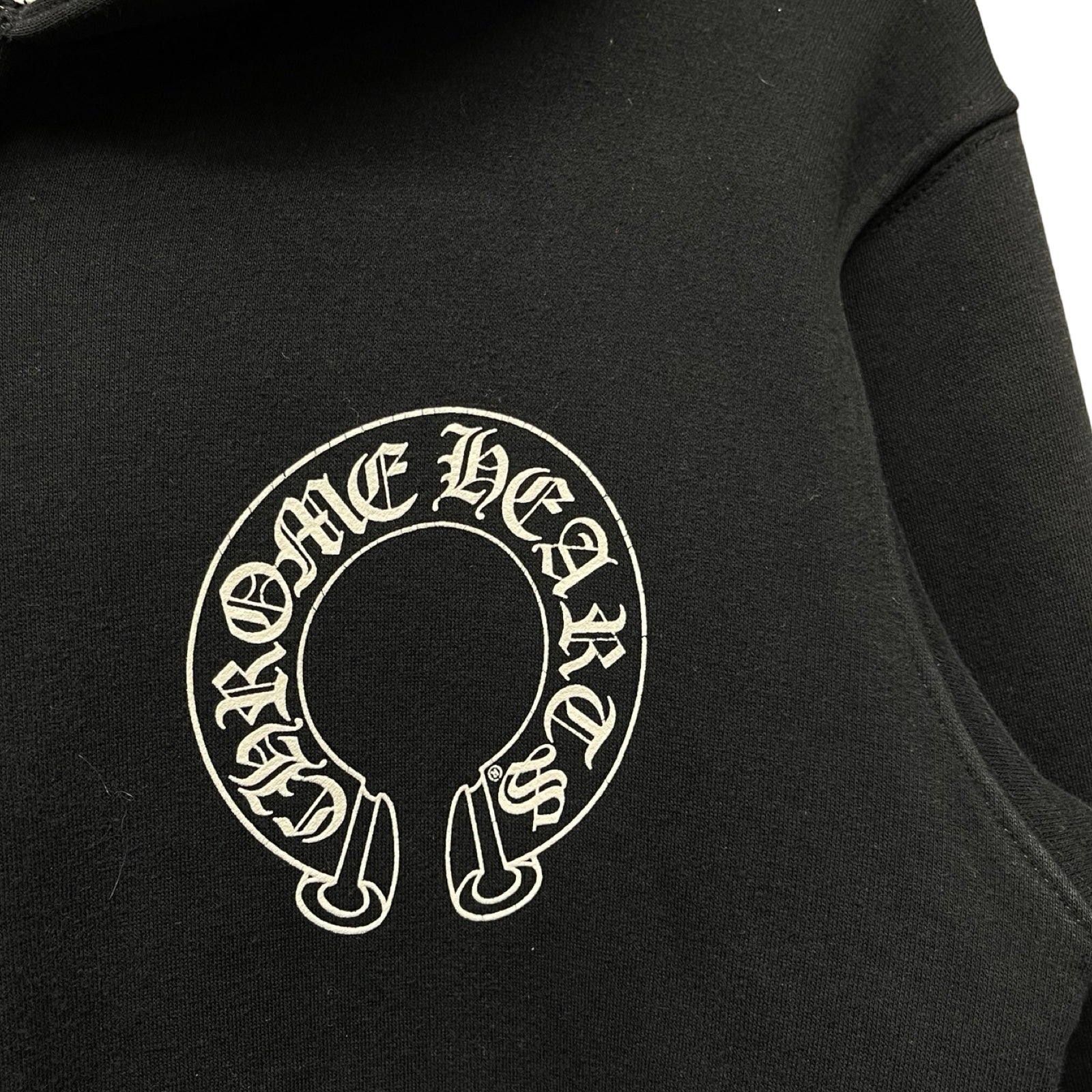 CHROME HEARTS Arm CH Plus Back Scroll Label Logo Zip Up Hoodie Size S