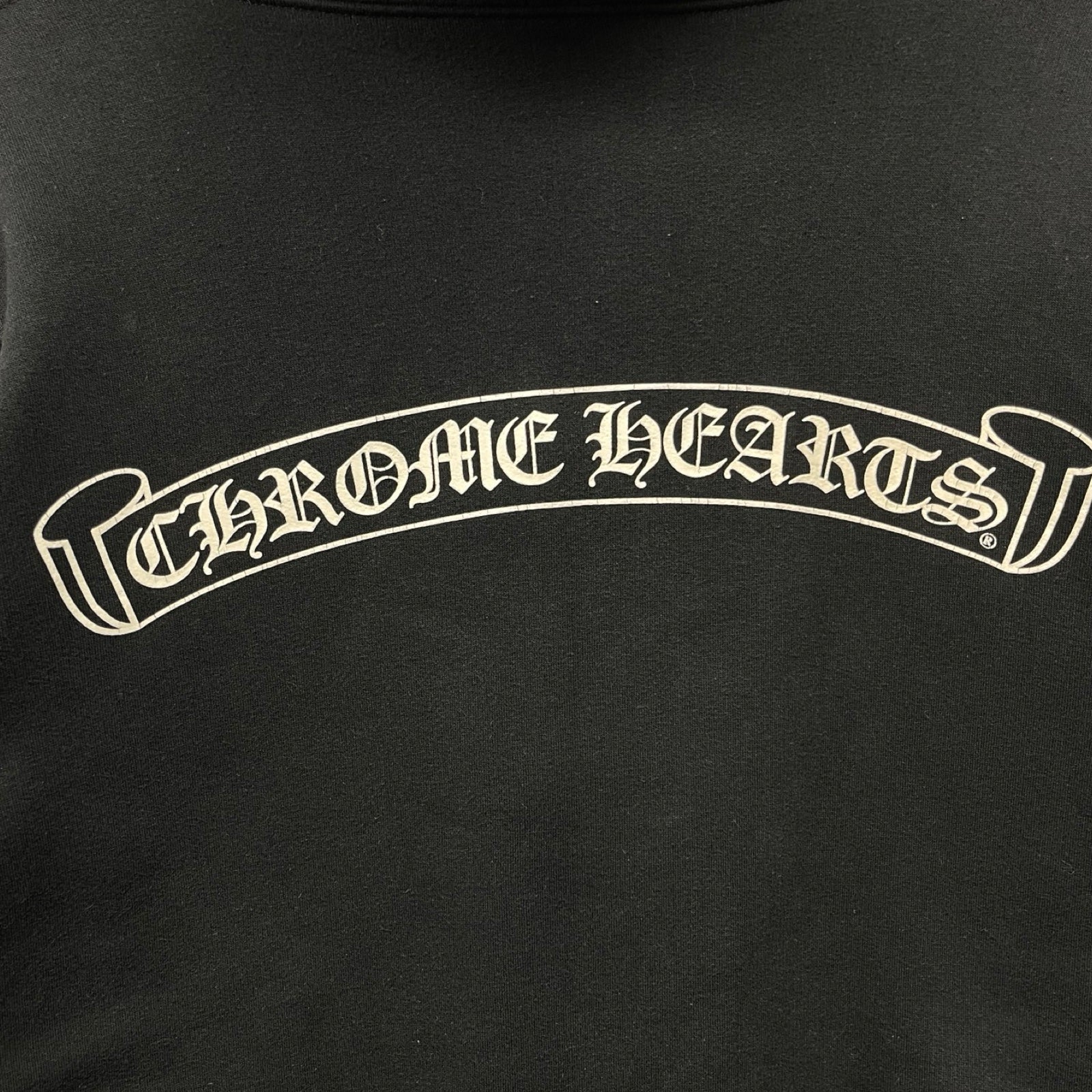 CHROME HEARTS Arm CH Plus Back Scroll Label Logo Zip Up Hoodie Size S