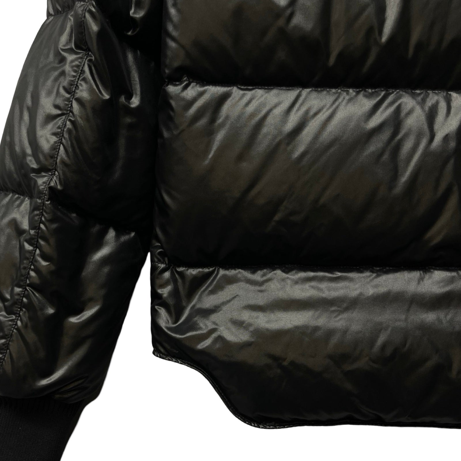 SAINT LAURENT PARIS 2013AW Leather Yoke Down Jacket 330322 Y940B Size 46