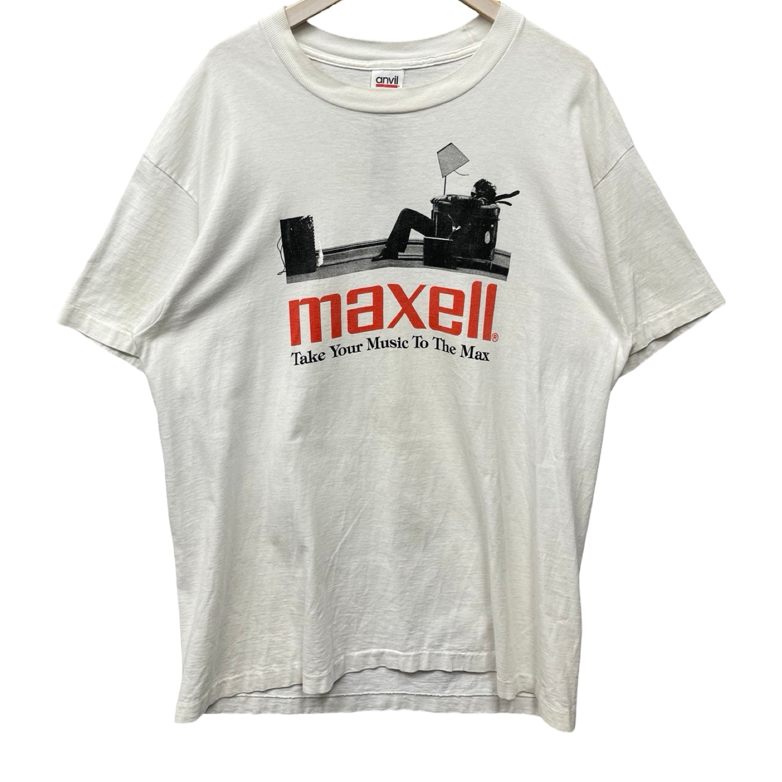 Vintage 90's Maxell "Take Your Music To The Max" S/S Tee Size XL