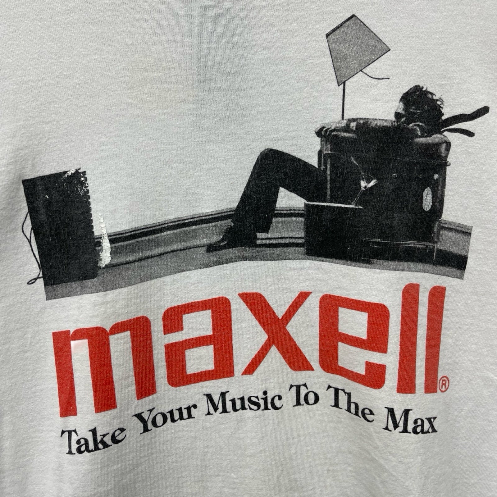 Vintage 90's Maxell "Take Your Music To The Max" S/S Tee Size XL