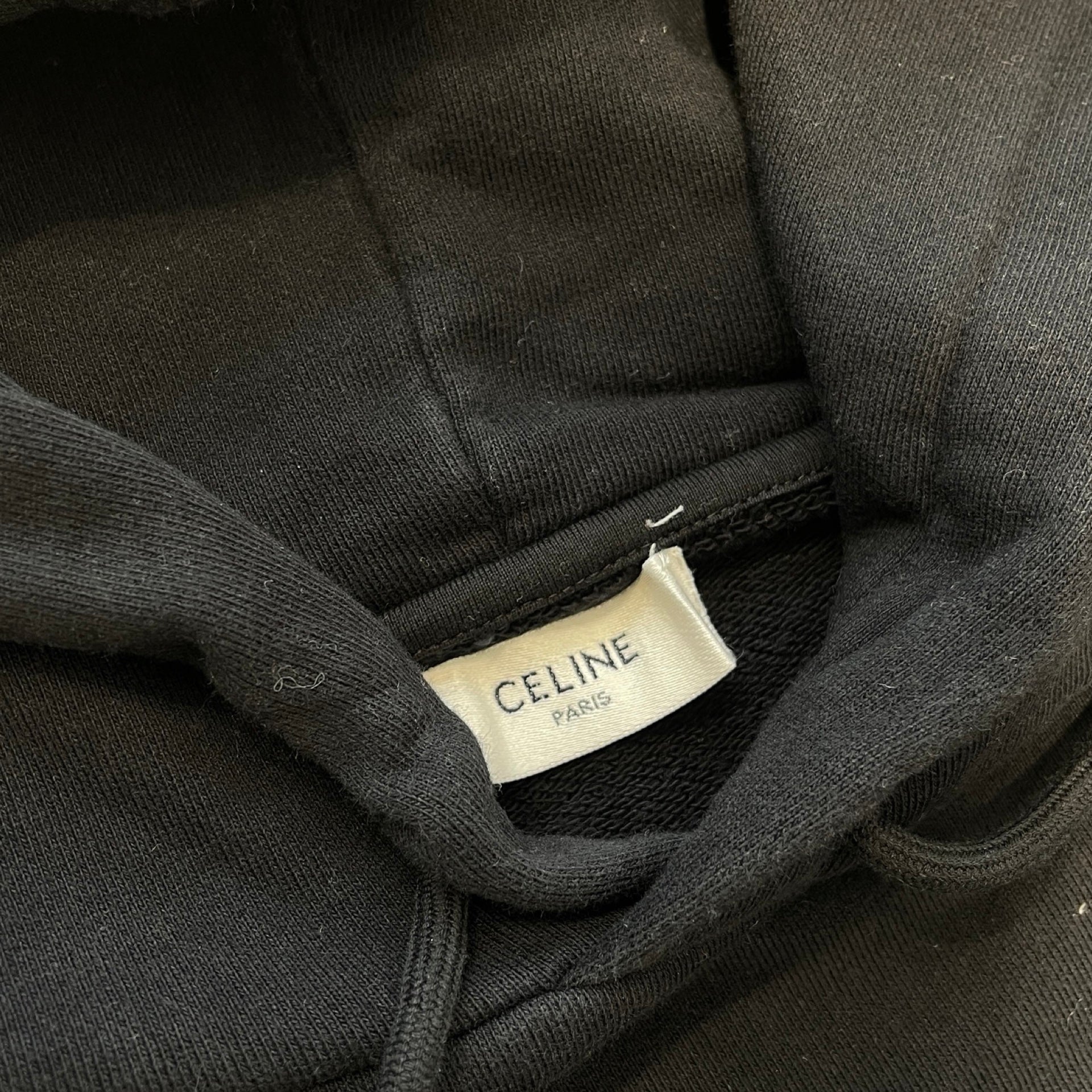 CELINE 2022SS Safety Pin Motif Logo Hoodie 2Y697670Q Size M セリーヌ 安全ピンモチーフ ロゴ パーカー サイズM