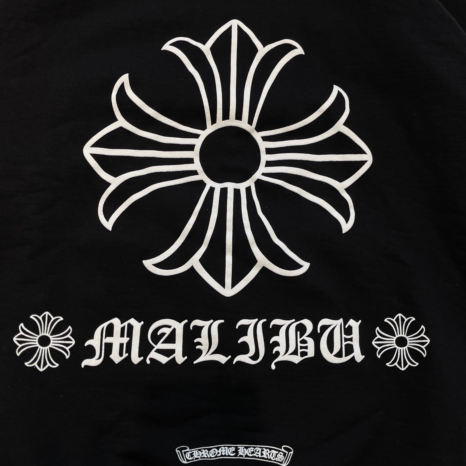 CHROME HEARTS Malibu Limited CH Plus Hooded Horseshoe Zip Up Hoodie Size M クロムハーツ マリブ限定 CHプラス フーデッドホースシュー ジップアップ フーディ サイズM