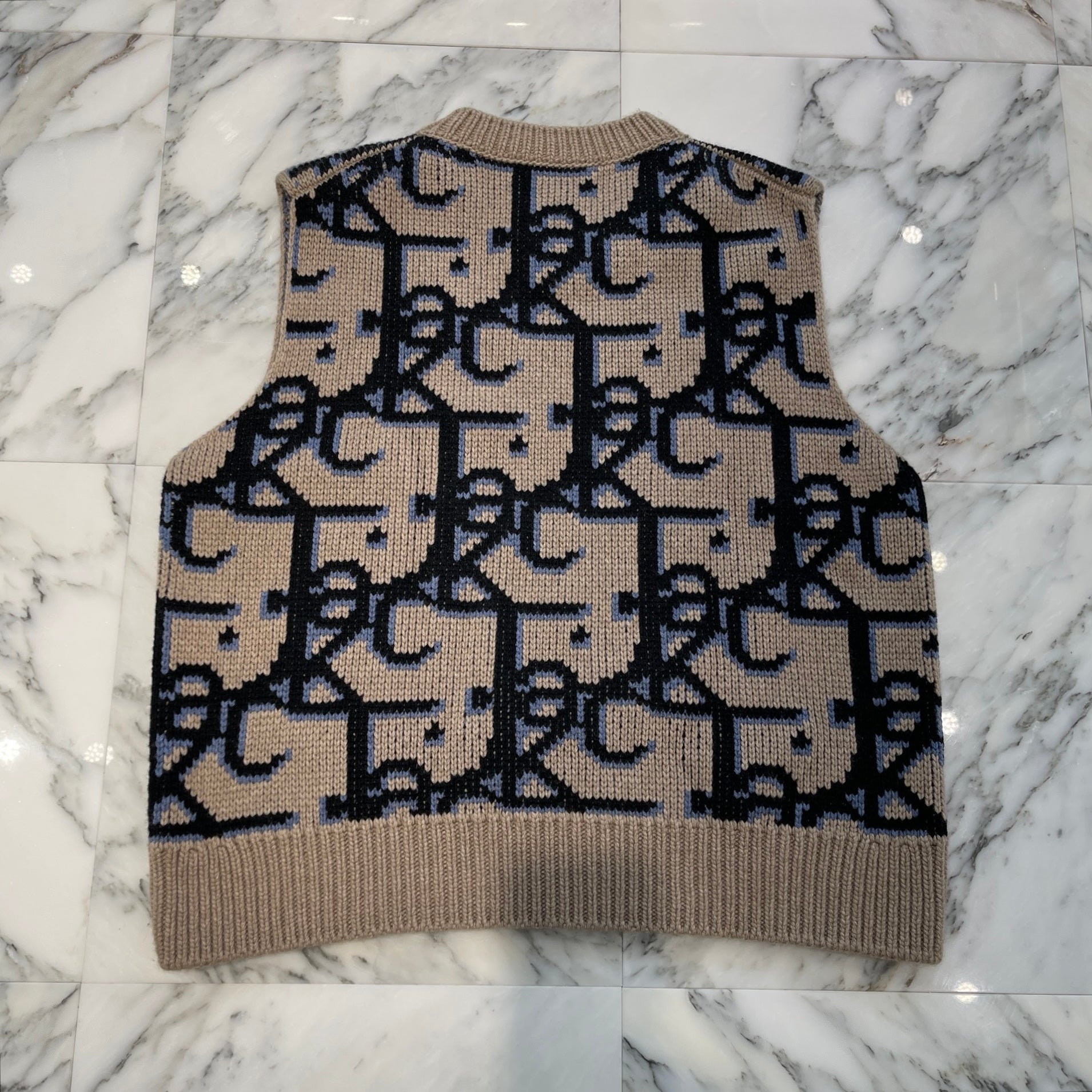 DIOR × CACTUS JACK 2022SS Oversized Sleeveless Sweater 283M654AT357 Size XL ディオール × カクタスジャック オーバーサイズド スリーブレス セーター サイズXL