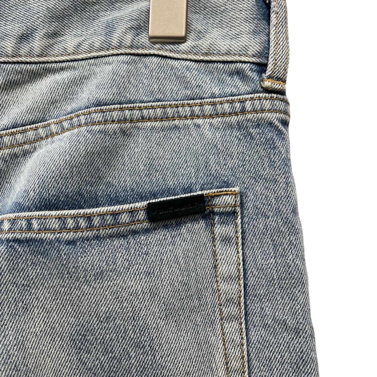 SAINT LAURENT PARIS Straight-Cut Jeans 597052 Y372Y Size 27