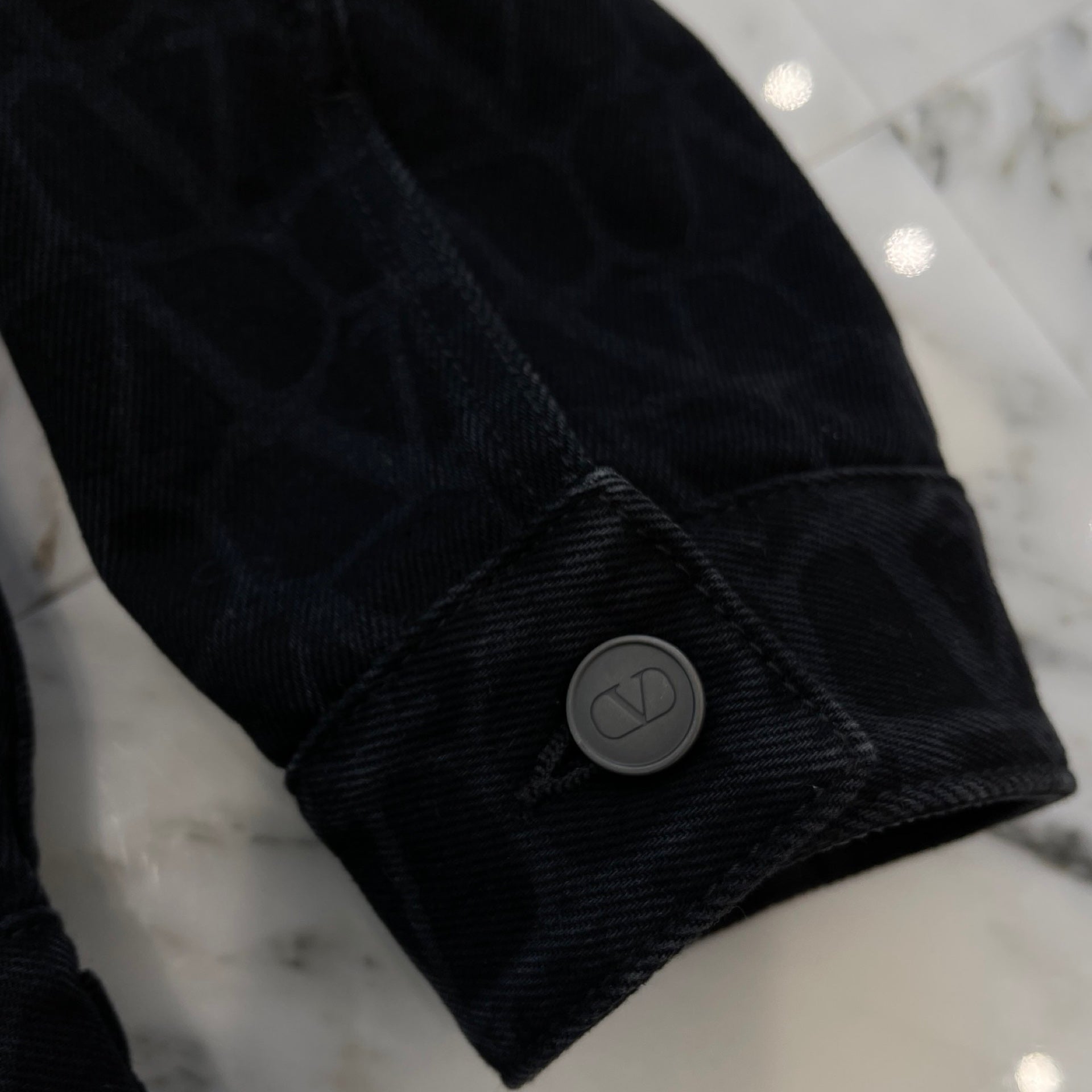 VALENTINO 2023AW Toile Iconograph Print Denim Jacket VDC03C9L8_0NO ヴァレンティノ トワル イコノグラフプリント デニムジャケット サイズ-