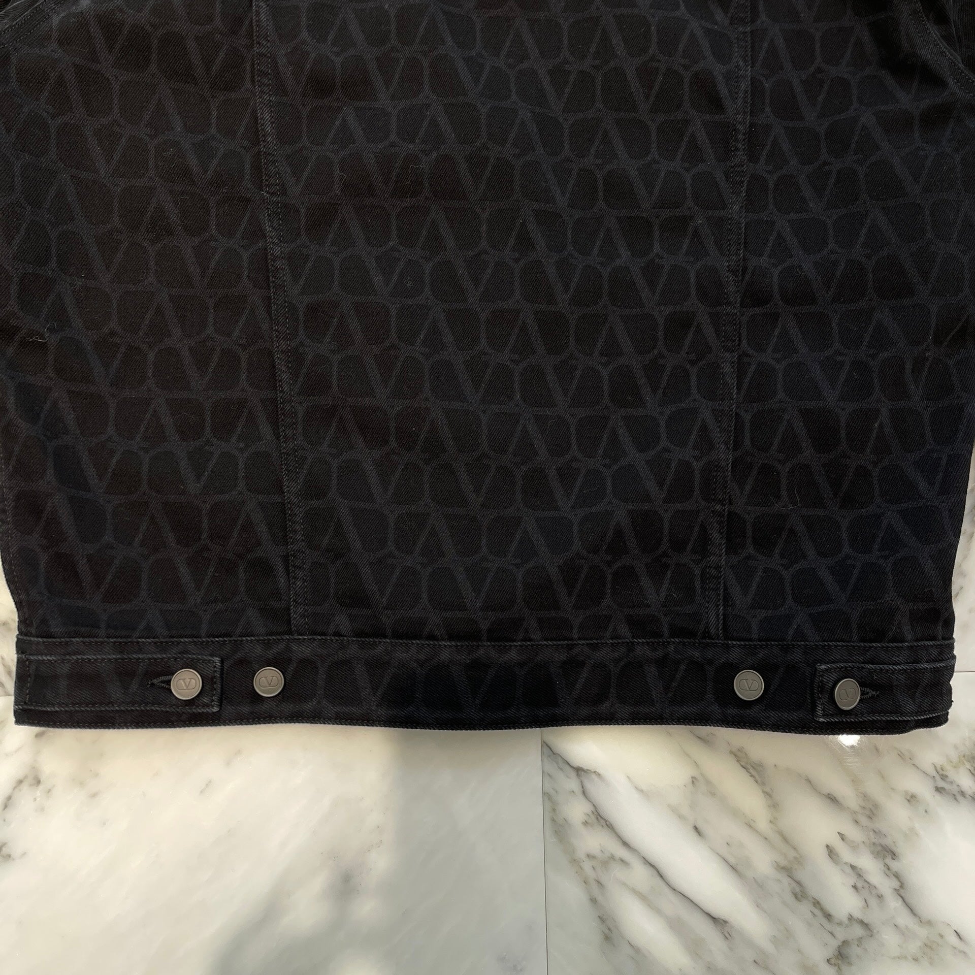 VALENTINO 2023AW Toile Iconograph Print Denim Jacket VDC03C9L8_0NO ヴァレンティノ トワル イコノグラフプリント デニムジャケット サイズ-