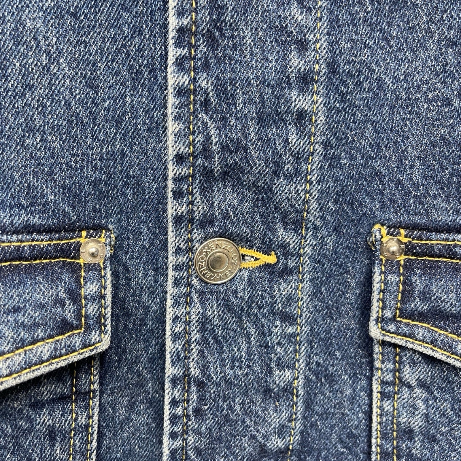 KENZO 2022SS Boke Flower Embroidered Denim Trucker Jacket FC55DV301CEI Size M