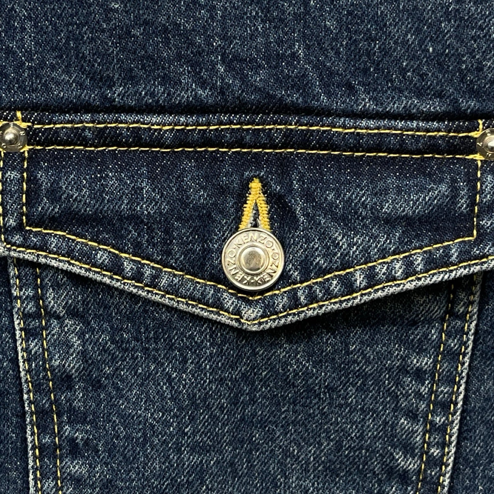 KENZO 2022SS Boke Flower Embroidered Denim Trucker Jacket FC55DV301CEI Size M