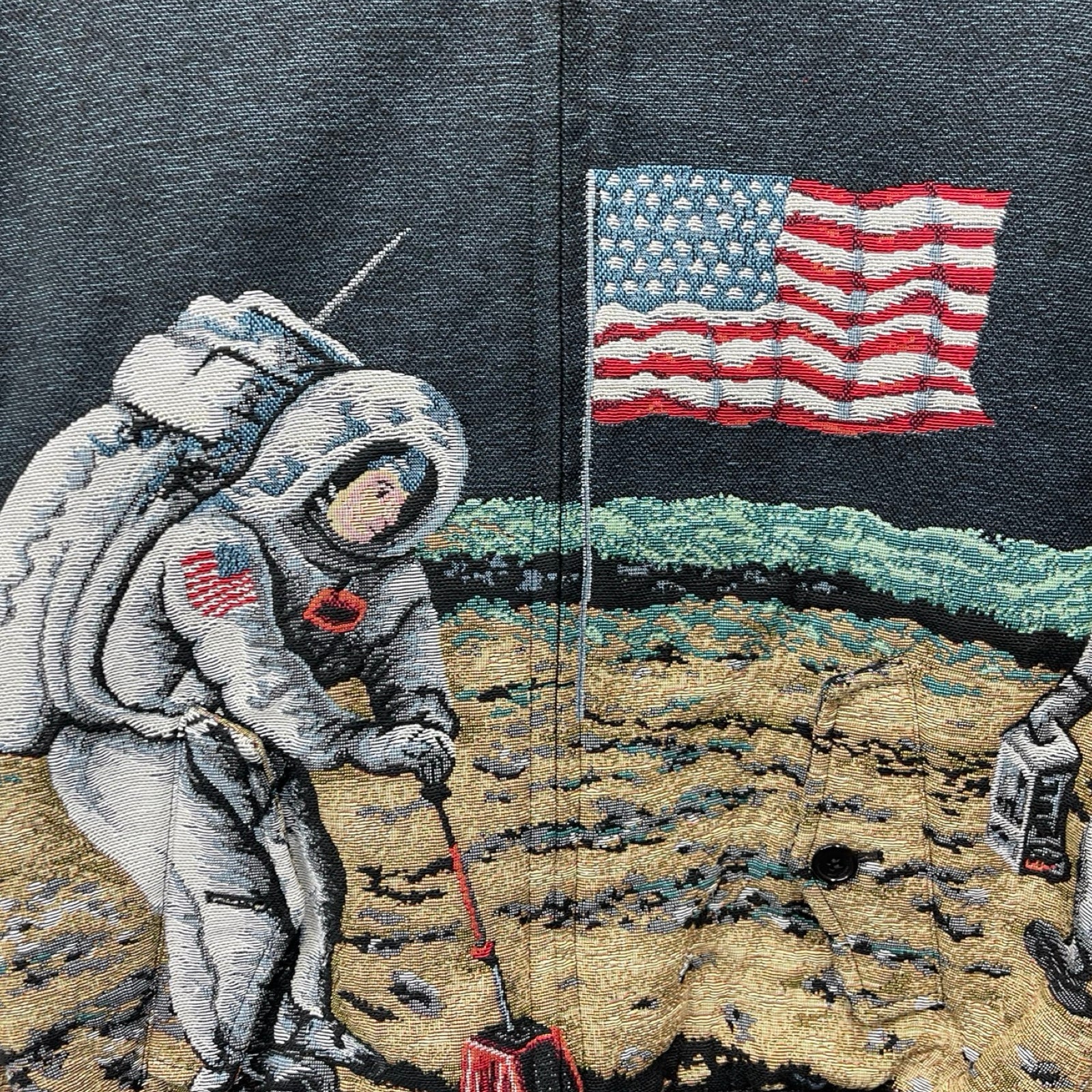 SAINT LAURENT PARIS 2016SS Moon Discovery Astronaut Print Jacquard Jacket 419644 Y565K Size 44