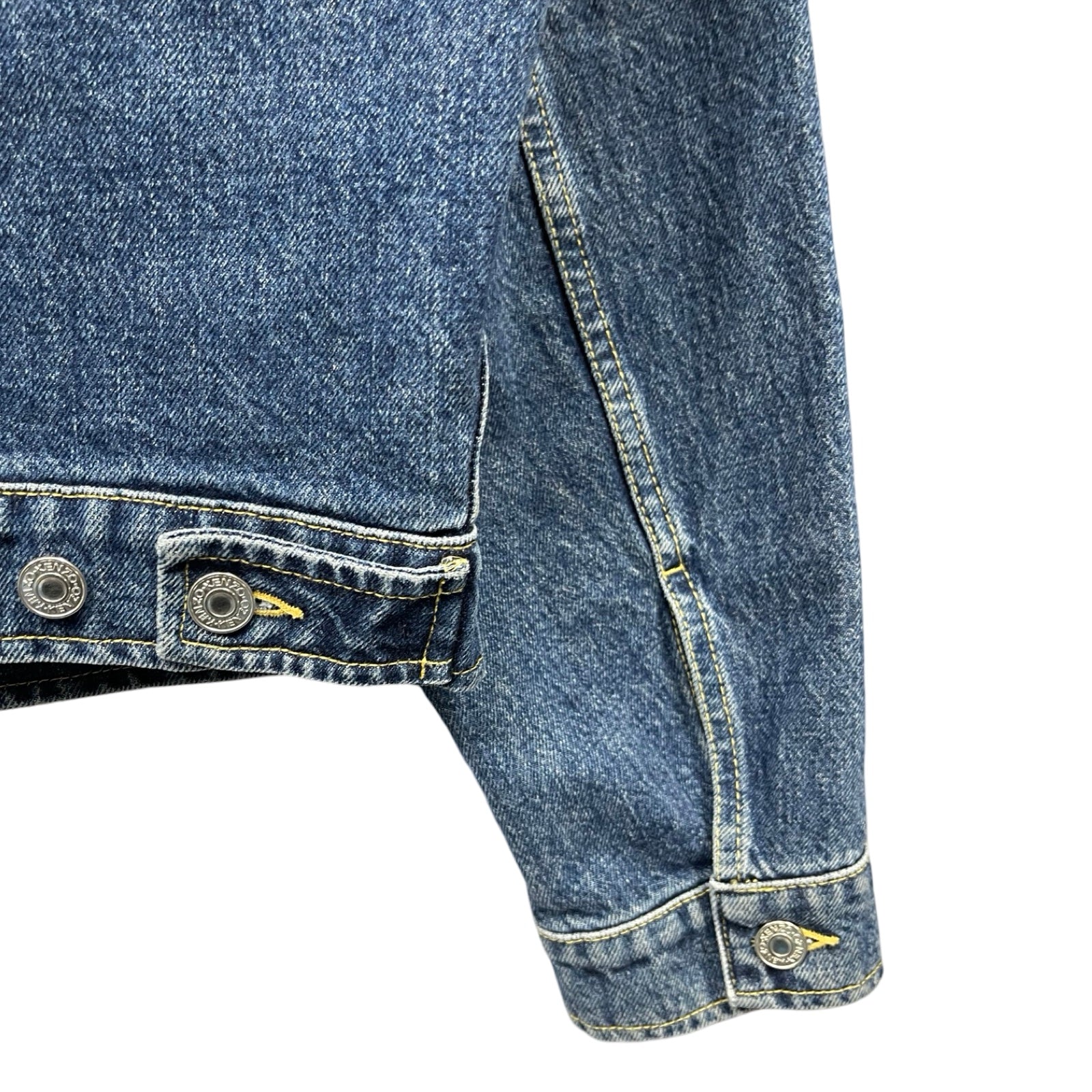 KENZO 2022SS Boke Flower Embroidered Denim Trucker Jacket FC55DV301CEI Size M