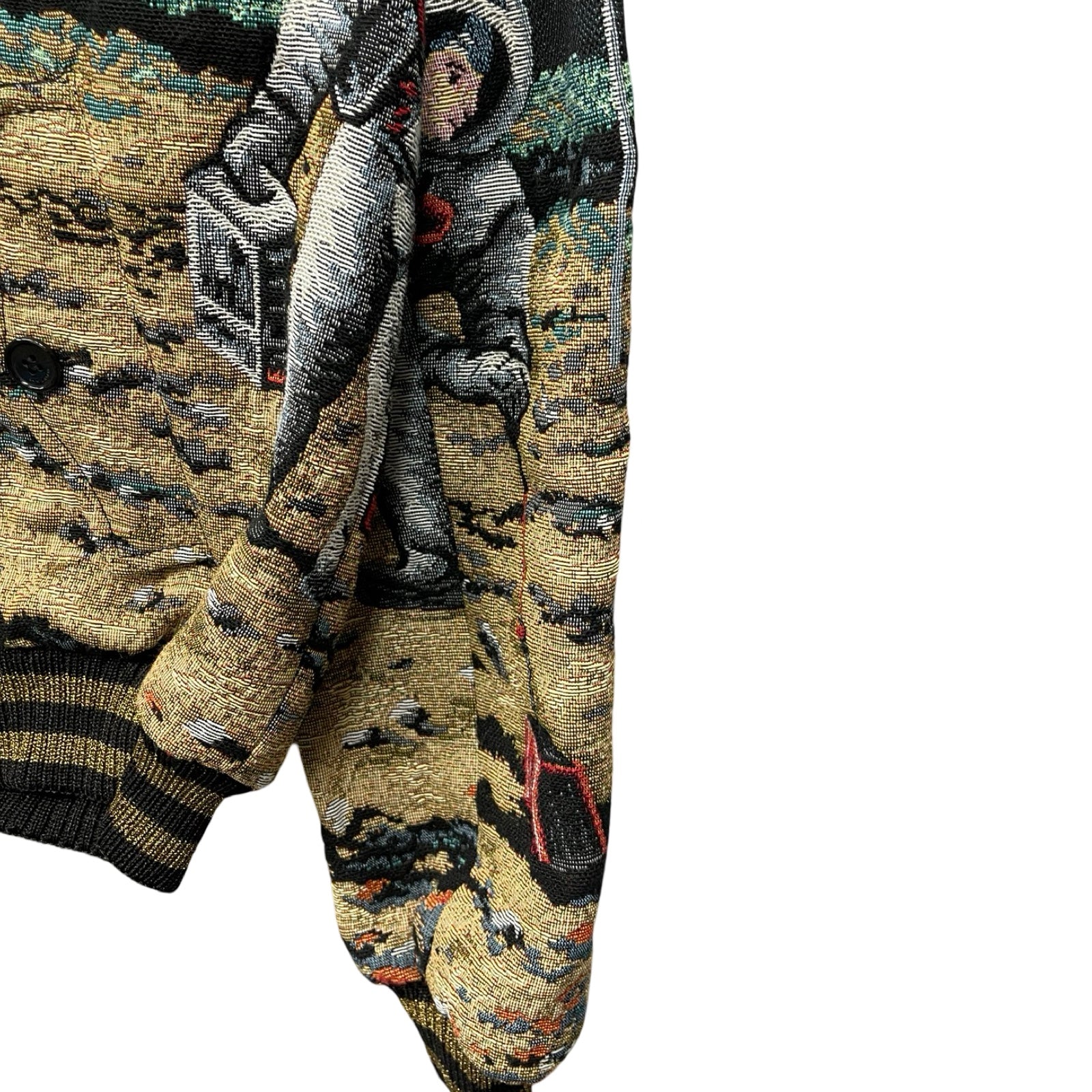 SAINT LAURENT PARIS 2016SS Moon Discovery Astronaut Print Jacquard Jacket 419644 Y565K Size 44