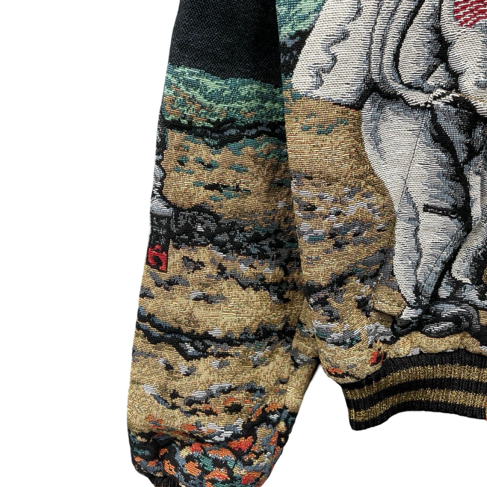 SAINT LAURENT PARIS 2016SS Moon Discovery Astronaut Print Jacquard Jacket 419644 Y565K Size 44