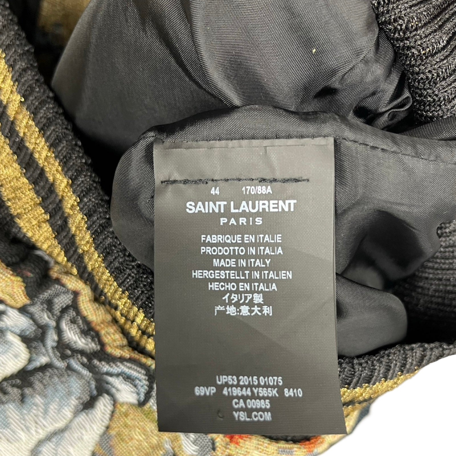 SAINT LAURENT PARIS 2016SS Moon Discovery Astronaut Print Jacquard Jacket 419644 Y565K Size 44