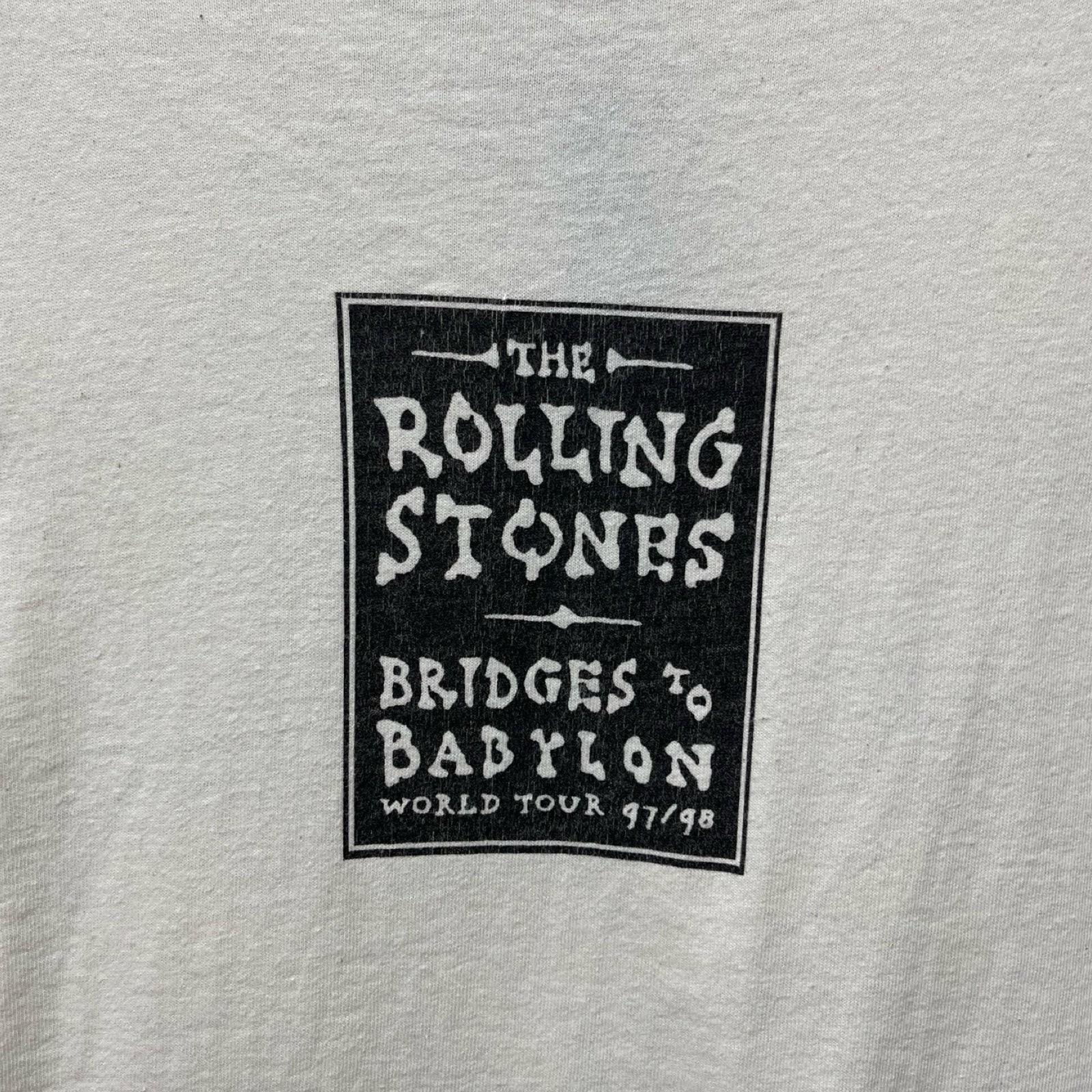 Vintage 90's The Rolling Stones "Bridges To Babylon" World Tour 97/98 S/S Tee Size L