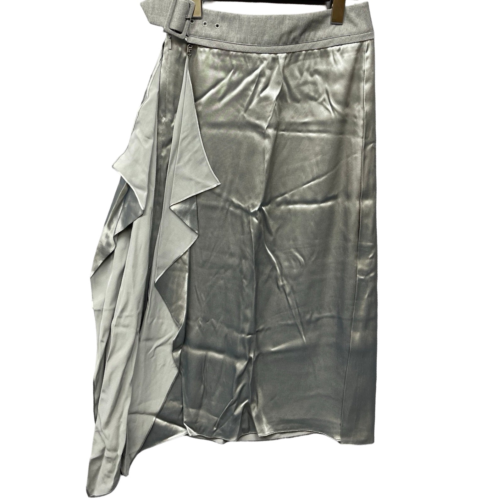 FENDI 2022SS Belted Ruffle Midi Skirt FQ7449 ANQ9 Size 36