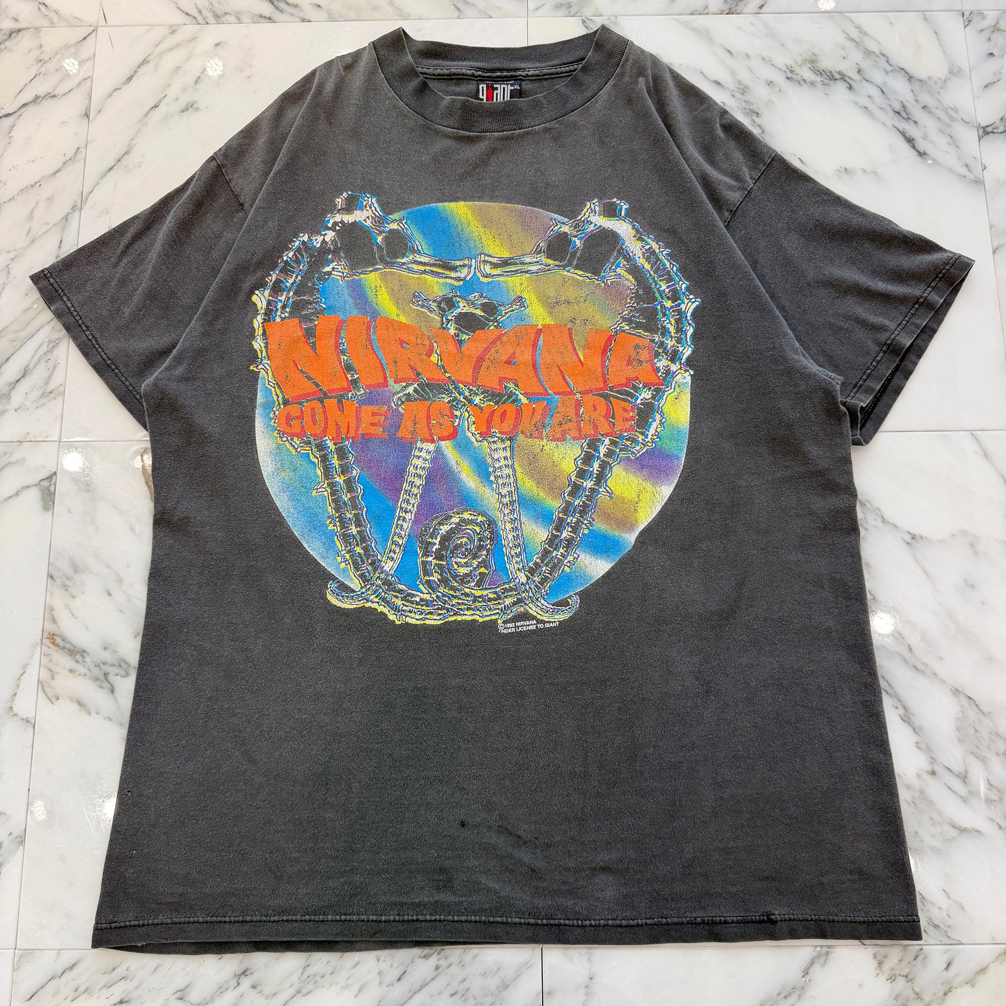 Vintage 90's NIRVANA "COME AS YOU ARE" 1992 giant S/S Tee Size XL ヴィンテージ 90's ニルヴァーナ "カム アズ ユー アー" 1992 ジャイアント社製Tシャツ サイズXL