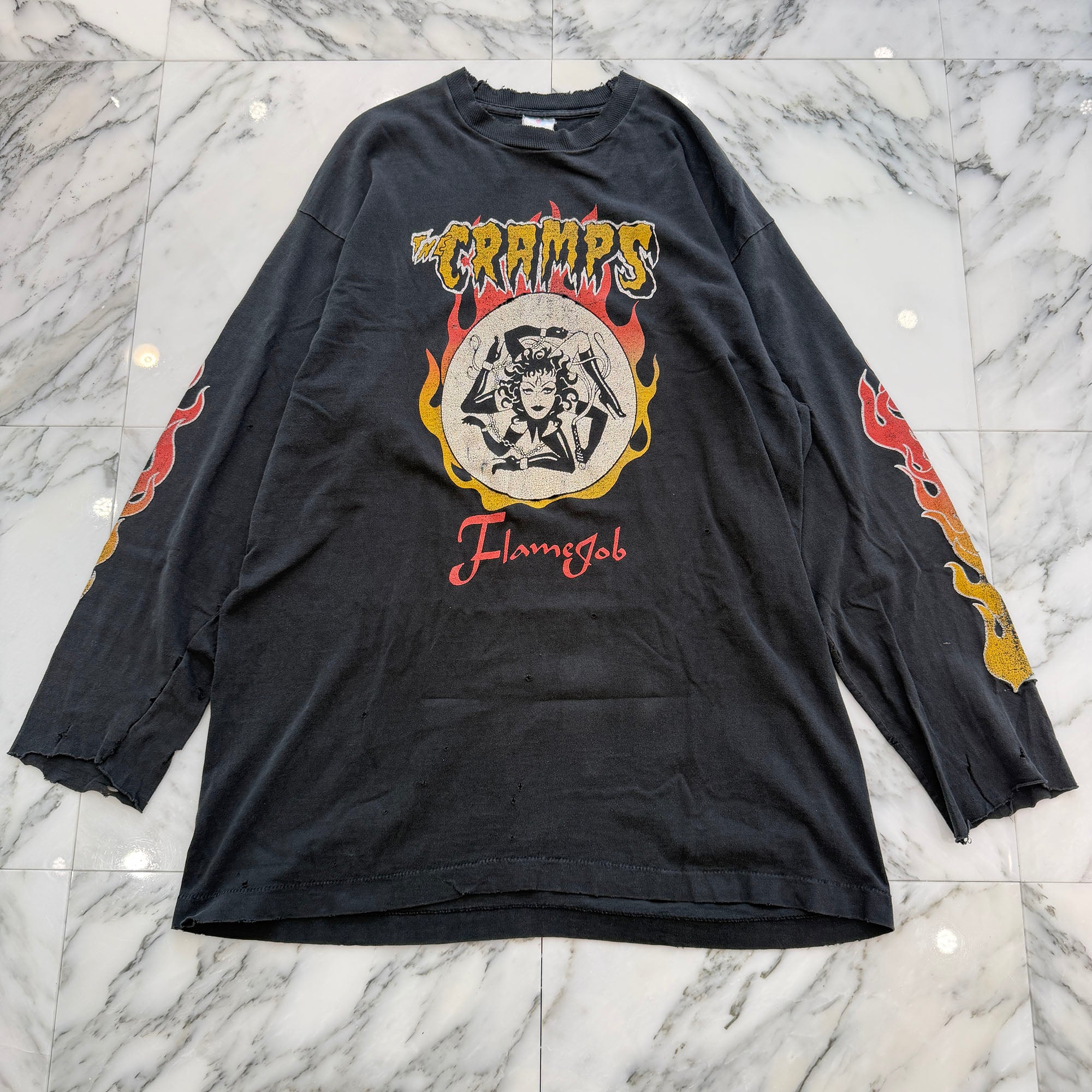 Vintage 90's The Cramps "Flame Job" 1994 FRUIT OF THE LOOM L/S Tee Size XL ヴィンテージ 90's ザ・クランプス "フレイム ジョブ" 1994 フルーツオブザルーム社製 ロングスリーブTシャツ サイズXL
