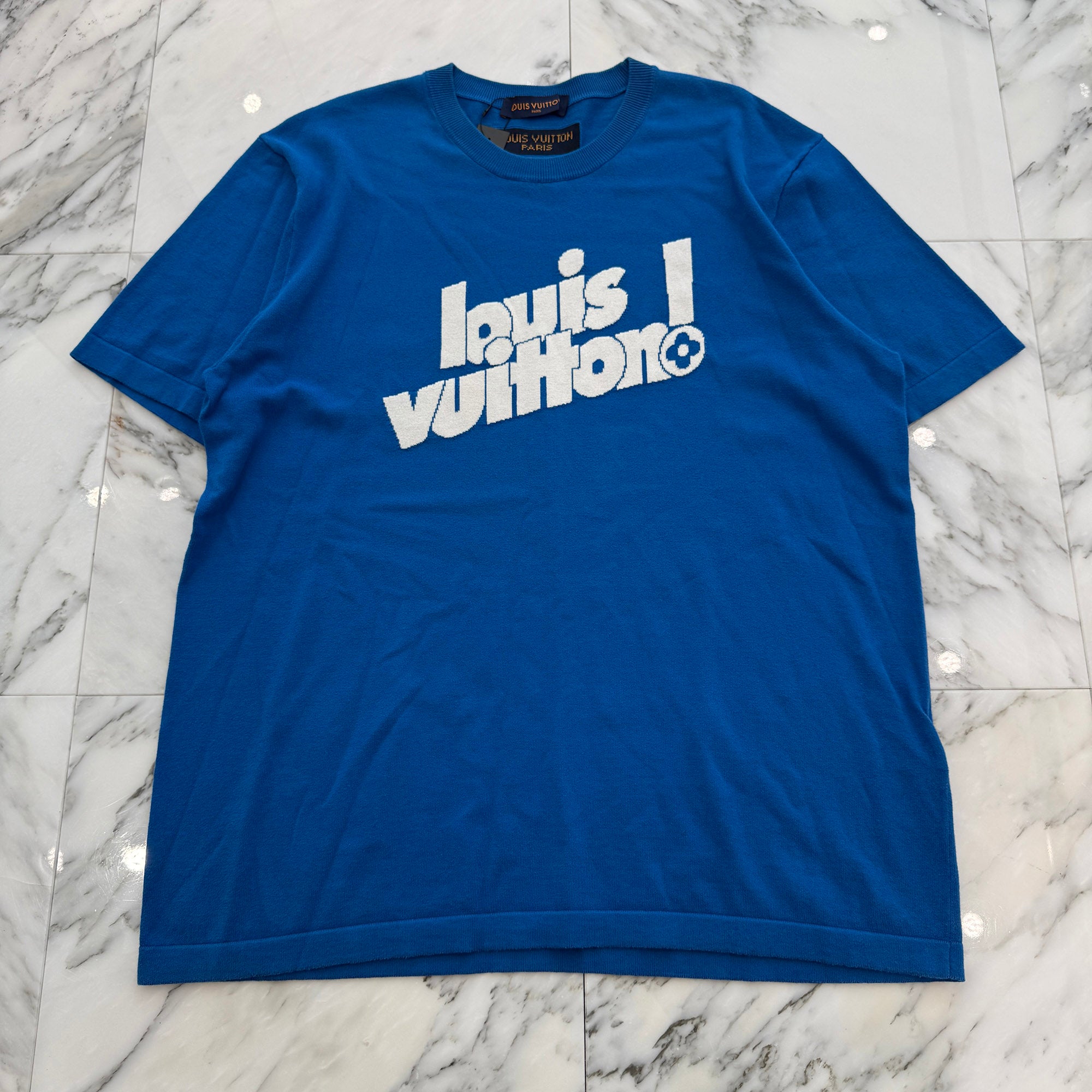 LOUIS VUITTON 2021AW Everyday LV Crewneck Short Sleeved Knit Tee HLN84W Size 4L ルイヴィトン エブリデイLV クルーネック 半袖ニットTシャツ サイズ4L
