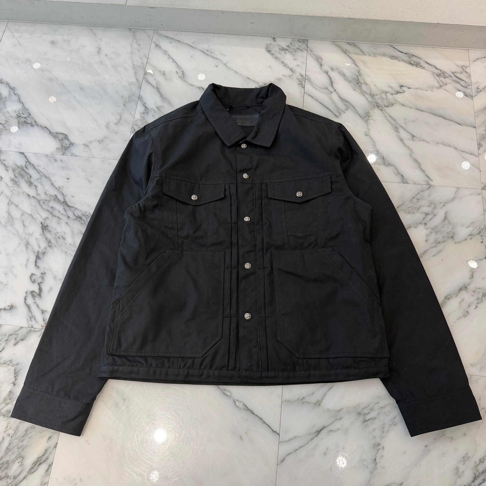 CHROME HEARTS WHIPLASH Oil Finished Fabric Jacket Size M クロムハーツ ウィップラッシュ オイル加工 ファブリックジャケット サイズM