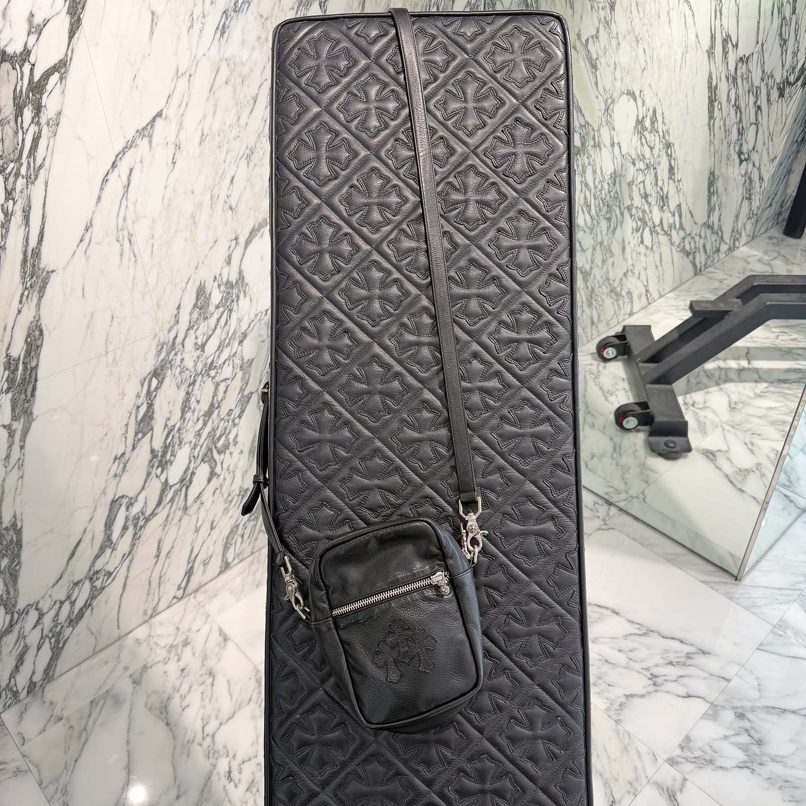CHROME HEARTS TAKAMINI 3 Cemetery Cross Patch Shoulder Bag クロムハーツ タカミニ 3セメタリークロスパッチ ショルダーバッグ