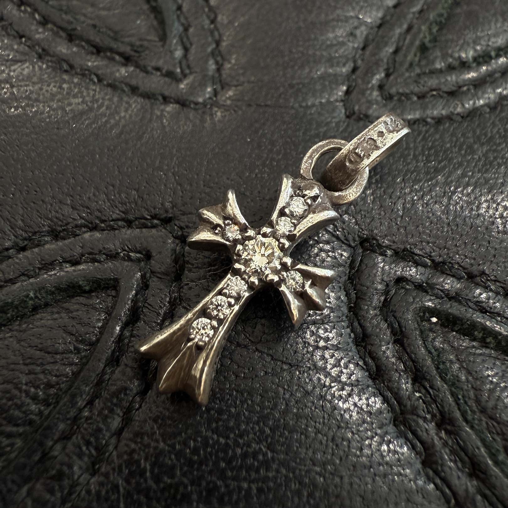 CHROME HEARTS Baby Fat Cross Pave Diamond Pendant Top クロムハーツ ベビーファット クロス パヴェダイヤモンド ペンダントトップ