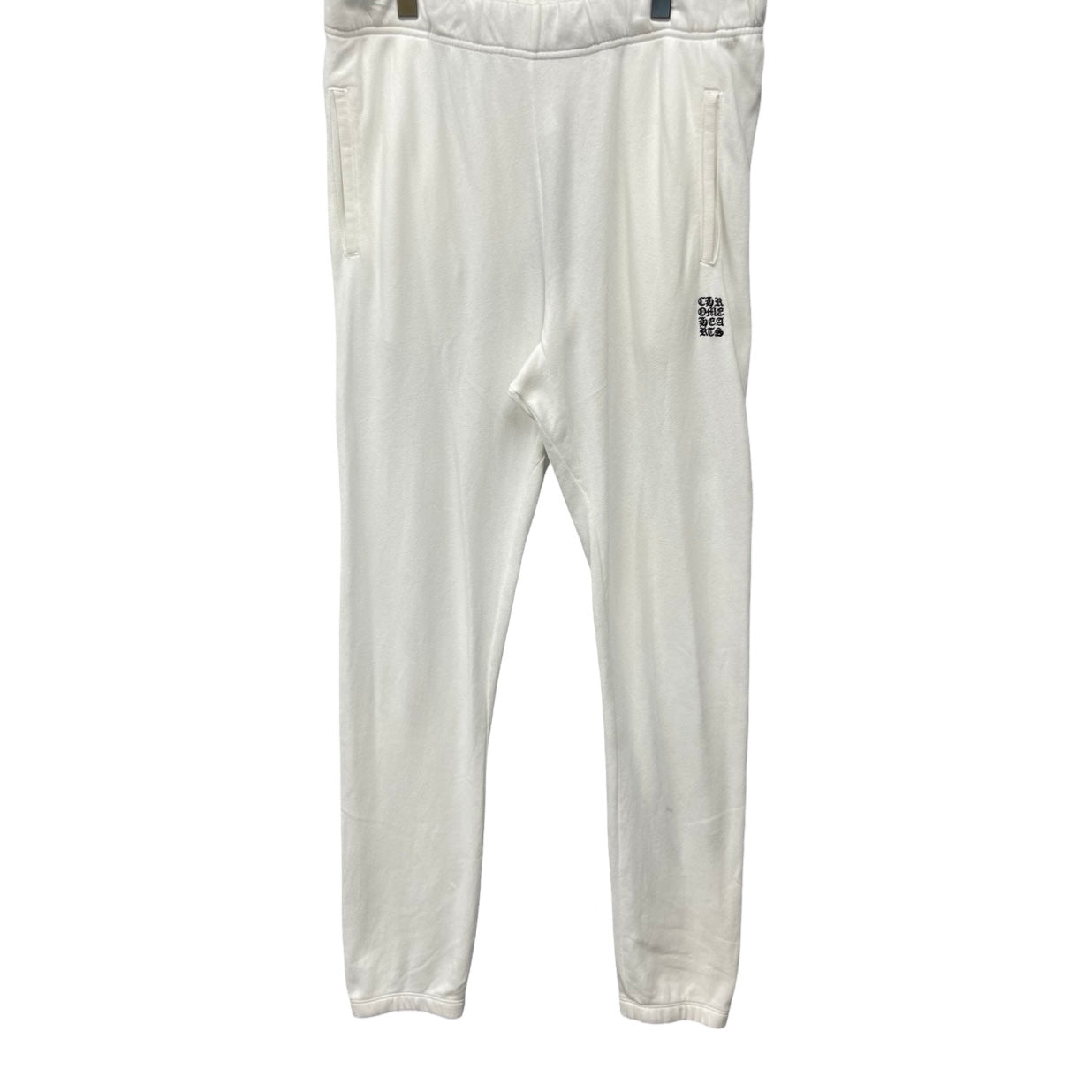 CHROME HEARTS Y NOT Vertical Logo Cross Embroidery Sweat Pants Size M