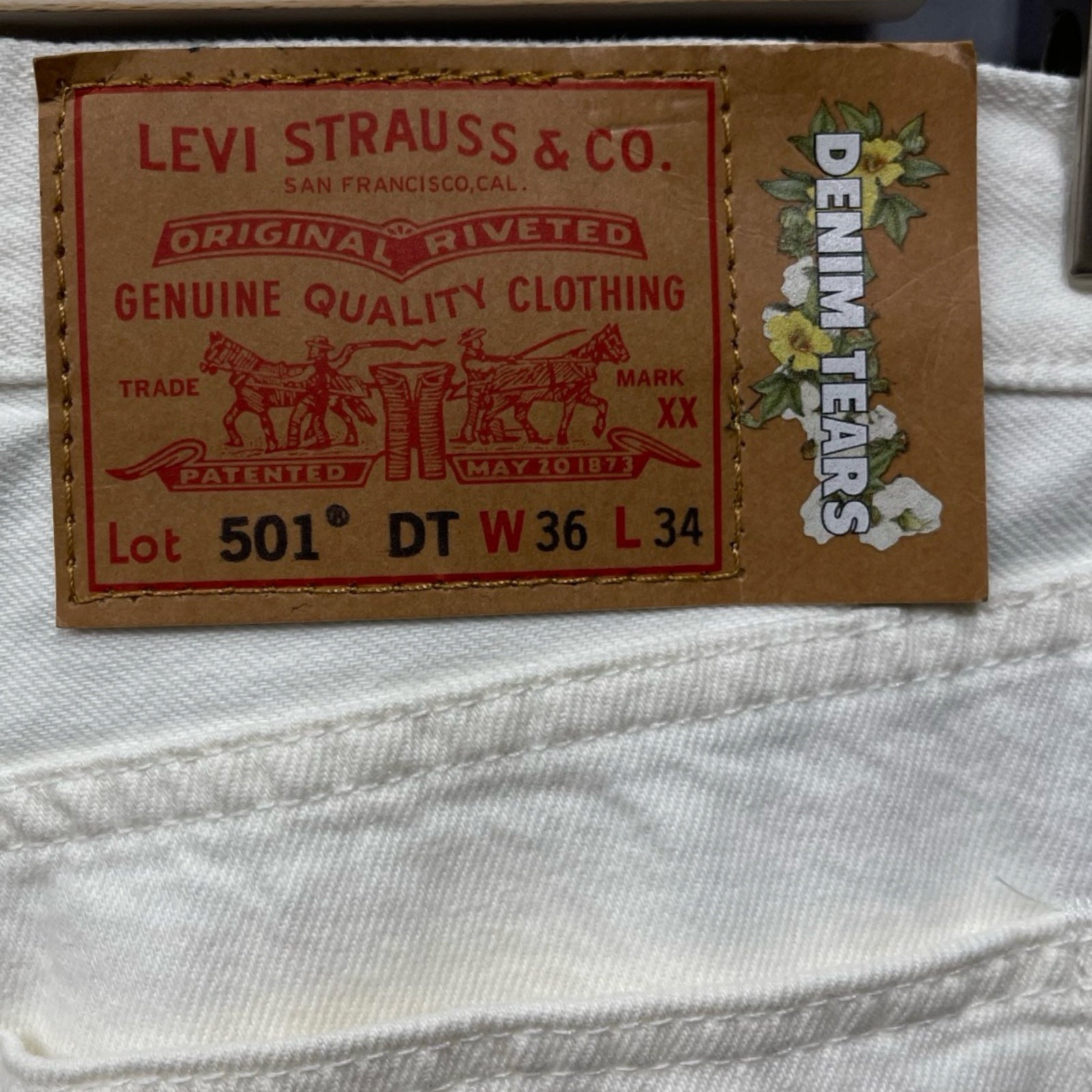 Denim Tears×Levi's Cotton Wreath Jeans Size W36 L34