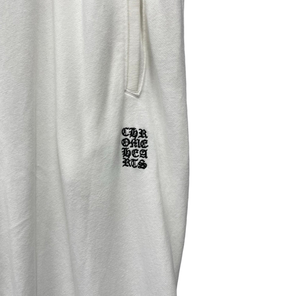 CHROME HEARTS Y NOT Vertical Logo Cross Embroidery Sweat Pants Size M