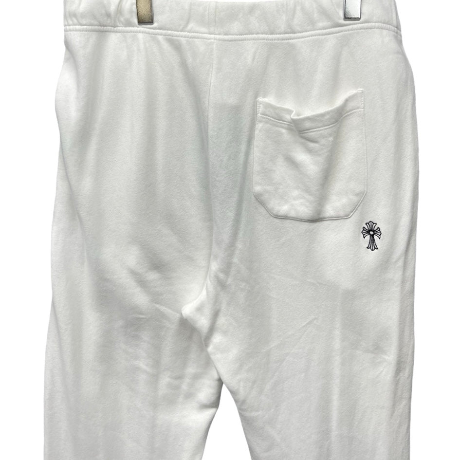 CHROME HEARTS Y NOT Vertical Logo Cross Embroidery Sweat Pants Size M
