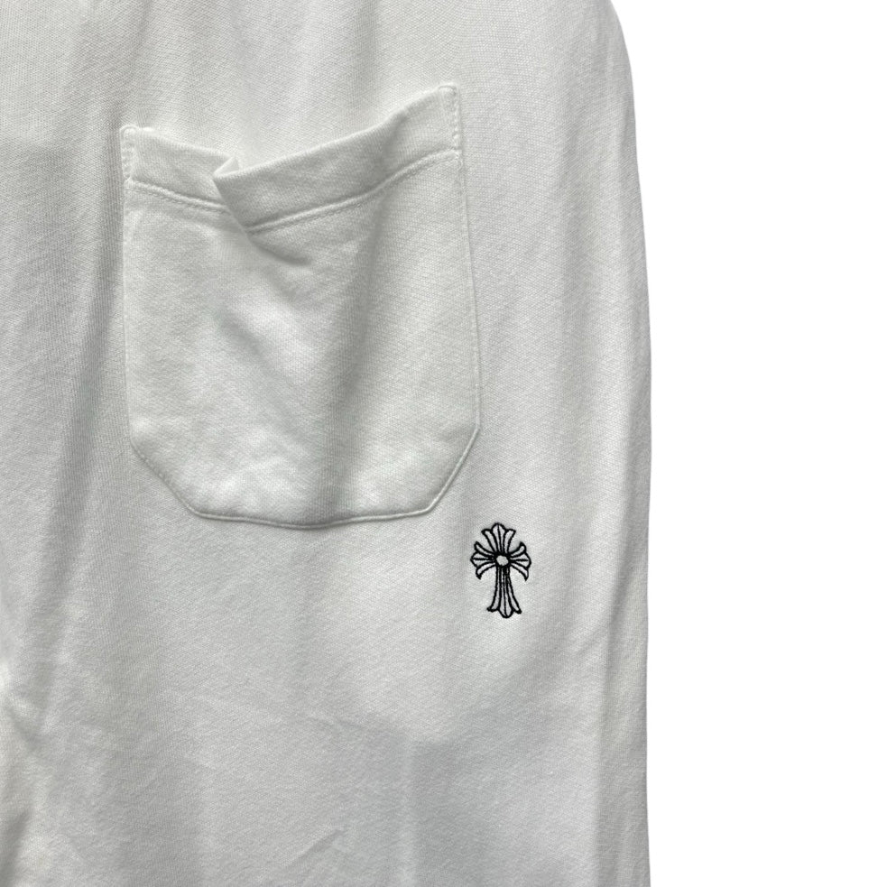 CHROME HEARTS Y NOT Vertical Logo Cross Embroidery Sweat Pants Size M