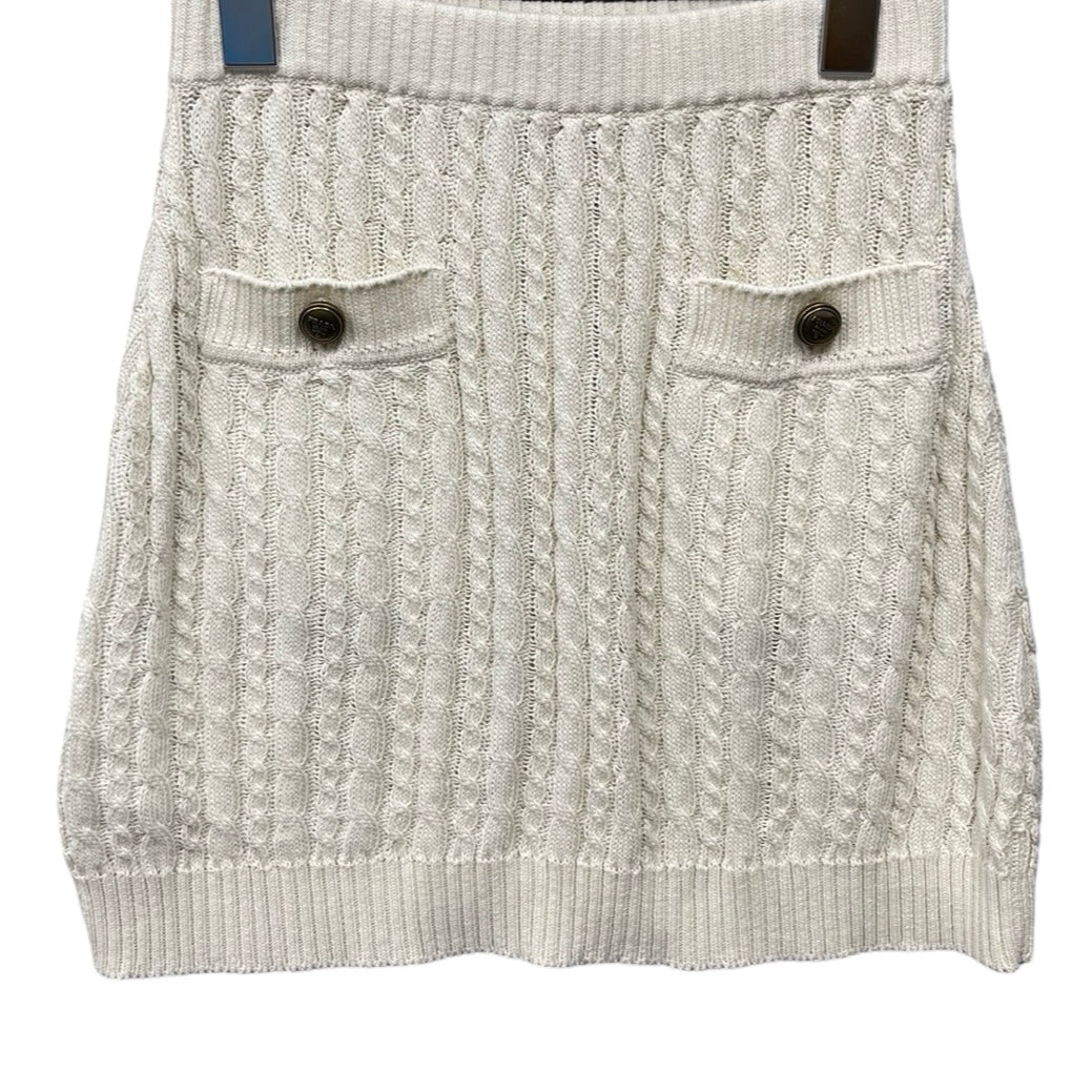 PRADA 2023SS Cable Knit Cotton Skirt 21421S2311204 Size 36