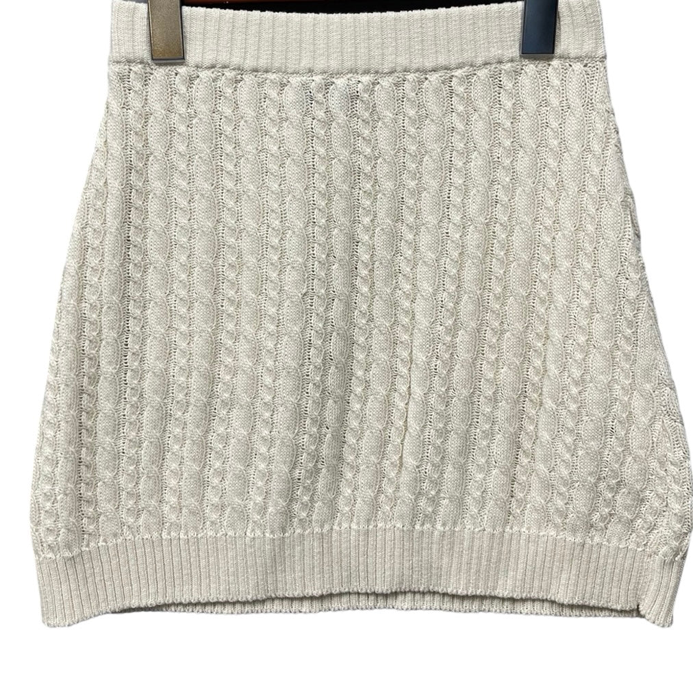 PRADA 2023SS Cable Knit Cotton Skirt 21421S2311204 Size 36