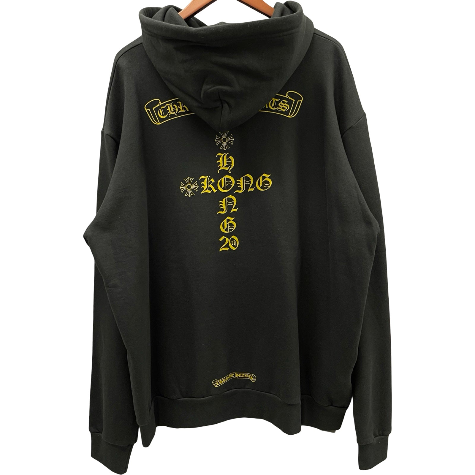 CHROME HEARTS Hong Kong Exclusive Scroll Logo Hoodie Size L