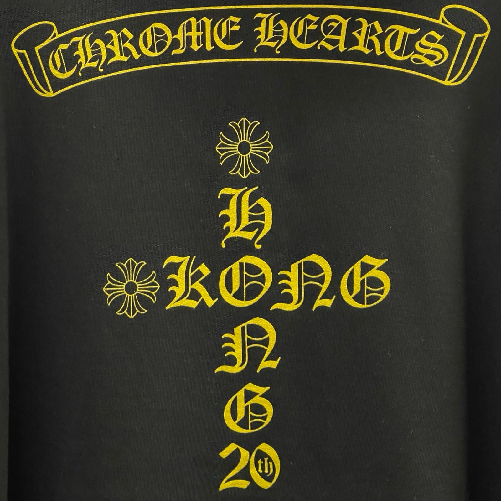 CHROME HEARTS Hong Kong Exclusive Scroll Logo Hoodie Size L