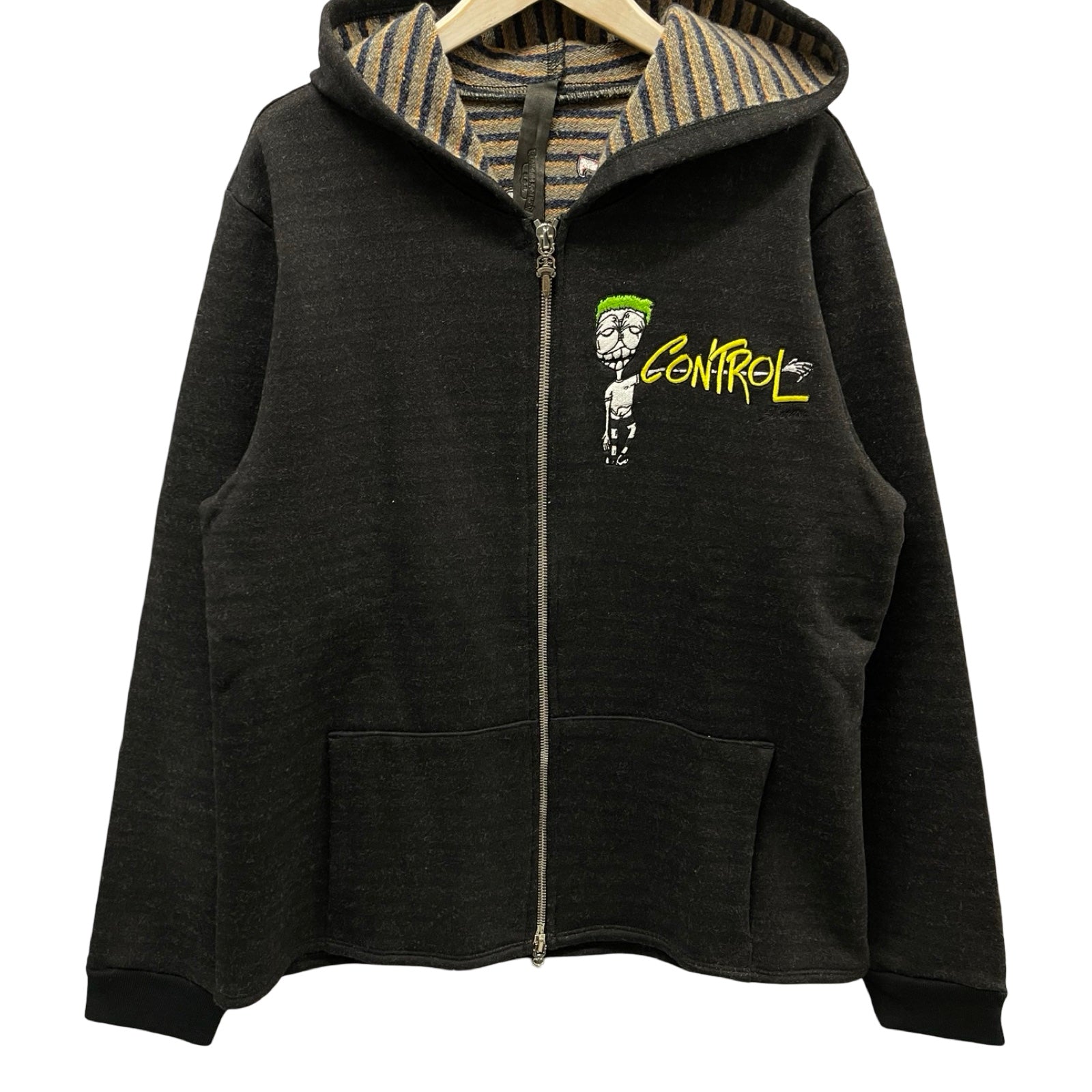 CHROME HEARTS × MATTY BOY Y NOT BEWARE Zip Up Hoodie Size L